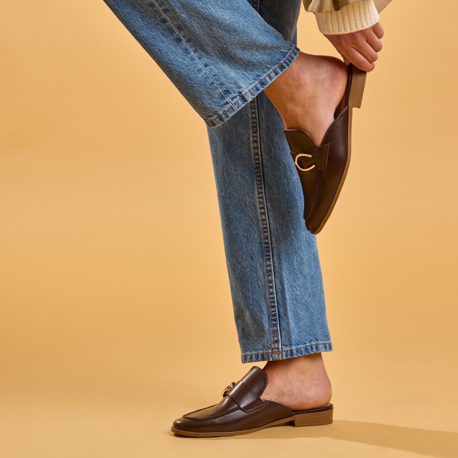 Hush Puppies Calla Leather Women's Chocolate Mules