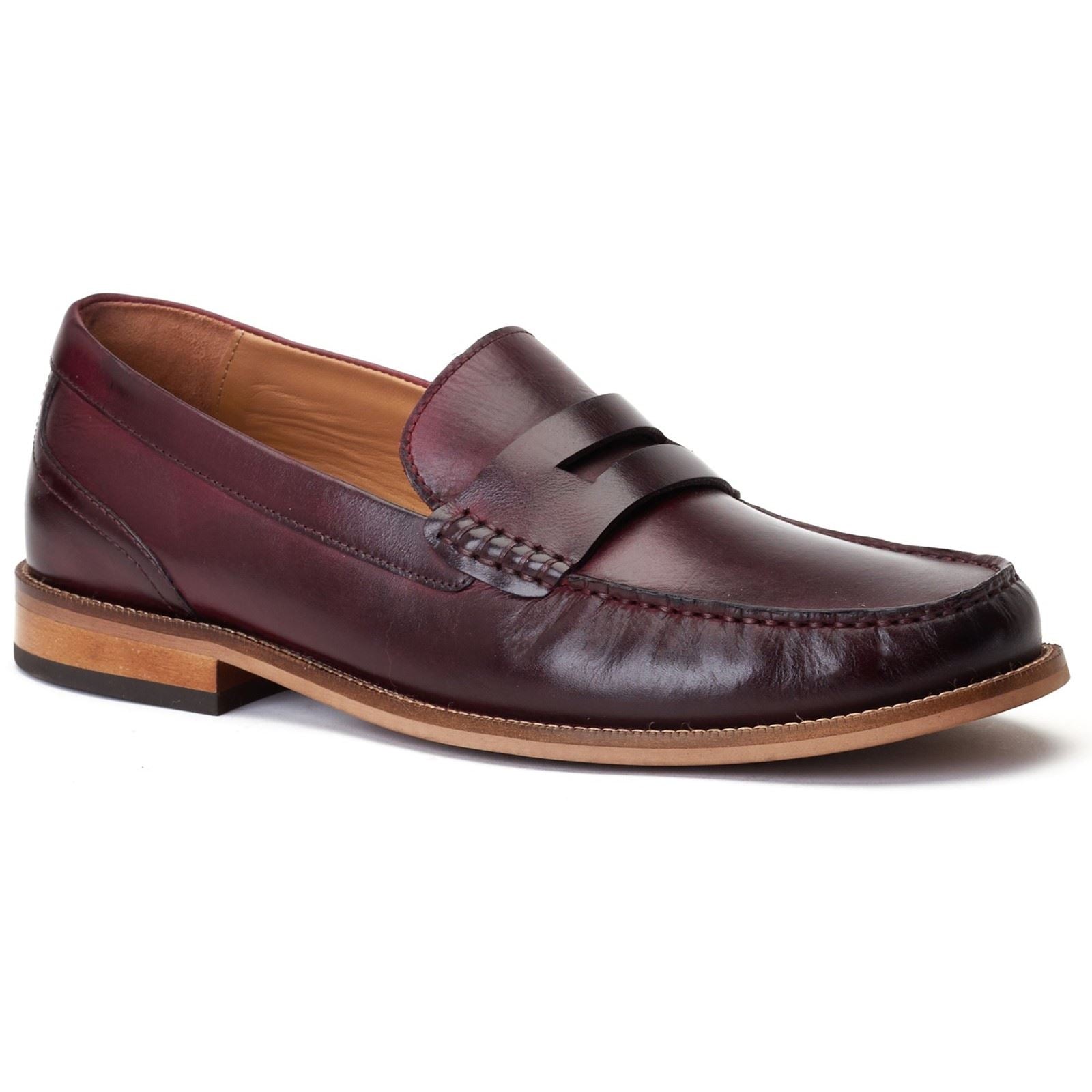Base London Garfield Leather Men's Bordo Loafers