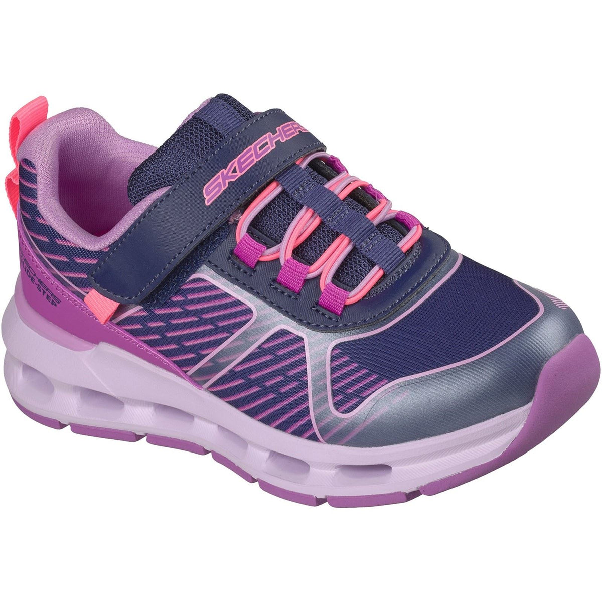Skechers Glide-Step + Sprint Lines Girl's Navy/Multi Trainers