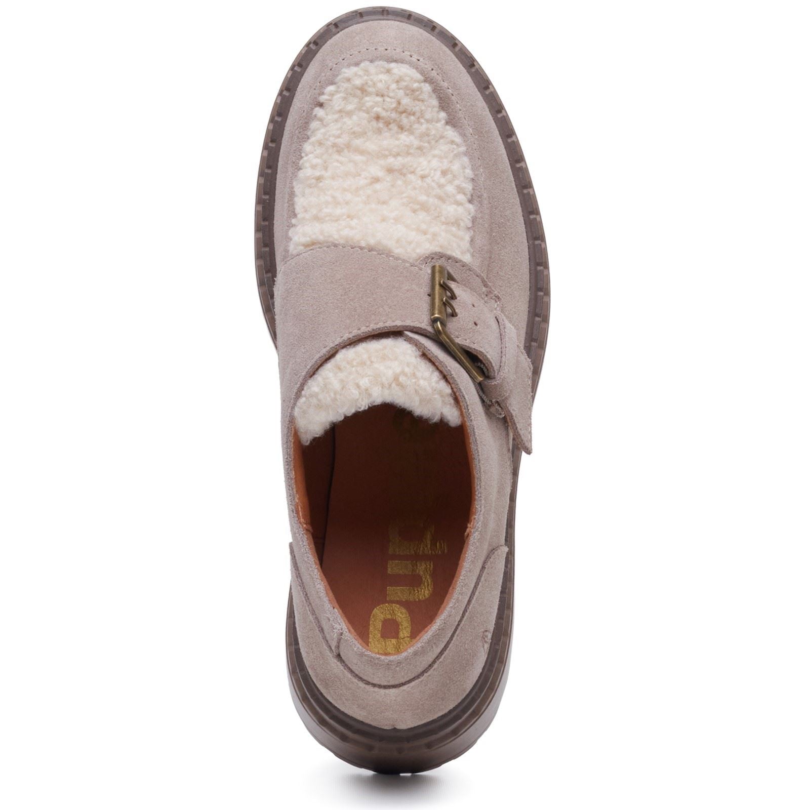 Hush Puppies Orla Monk Leather Women's Taupe Loafers