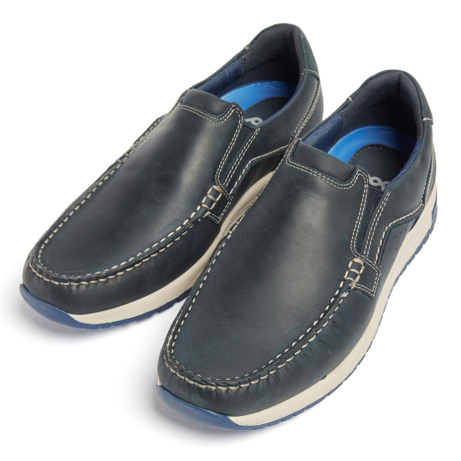 Pod Sean Leather Men's Navy Shoes
