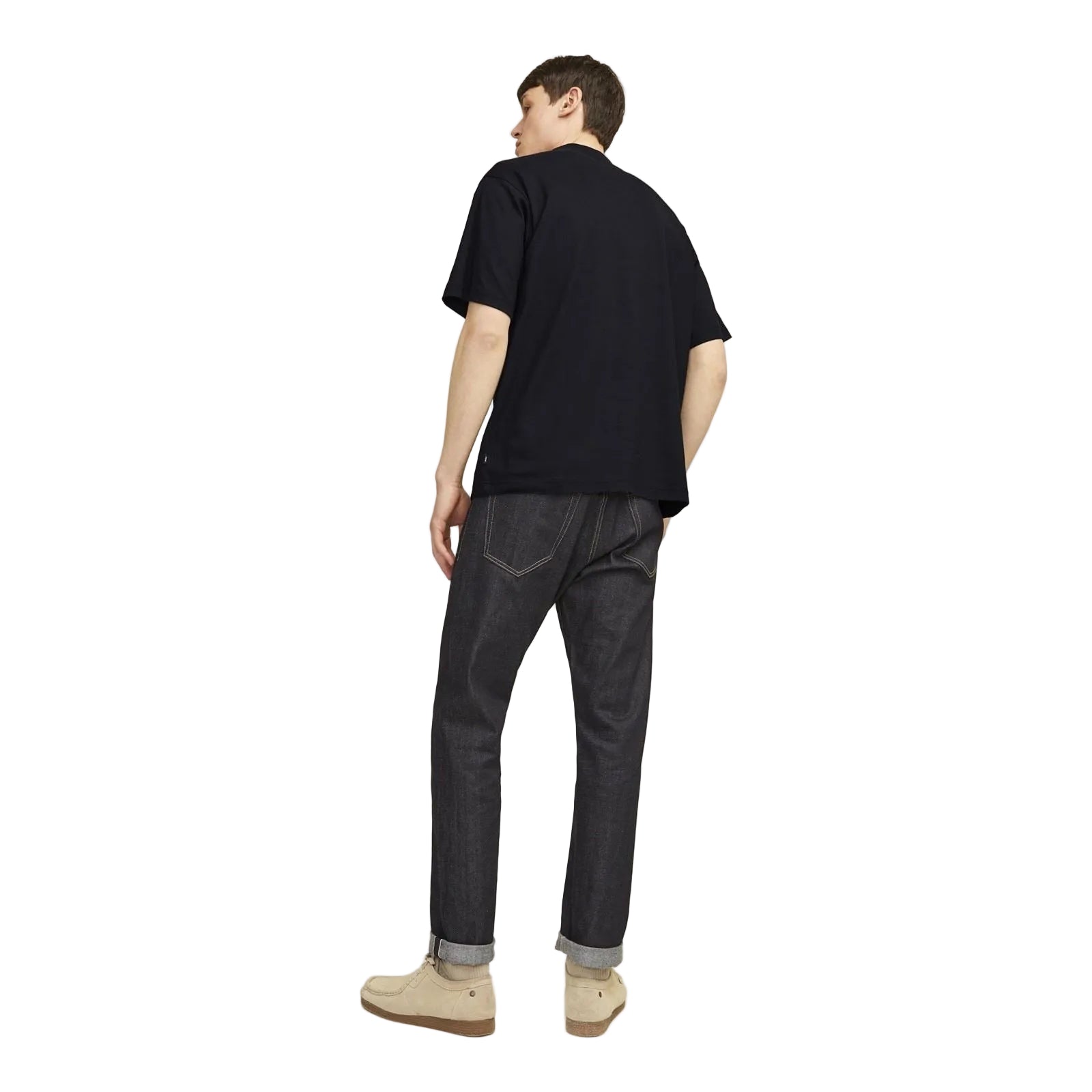 Jack & Jones Chad Branding Cotton Men's Black T-Shirt