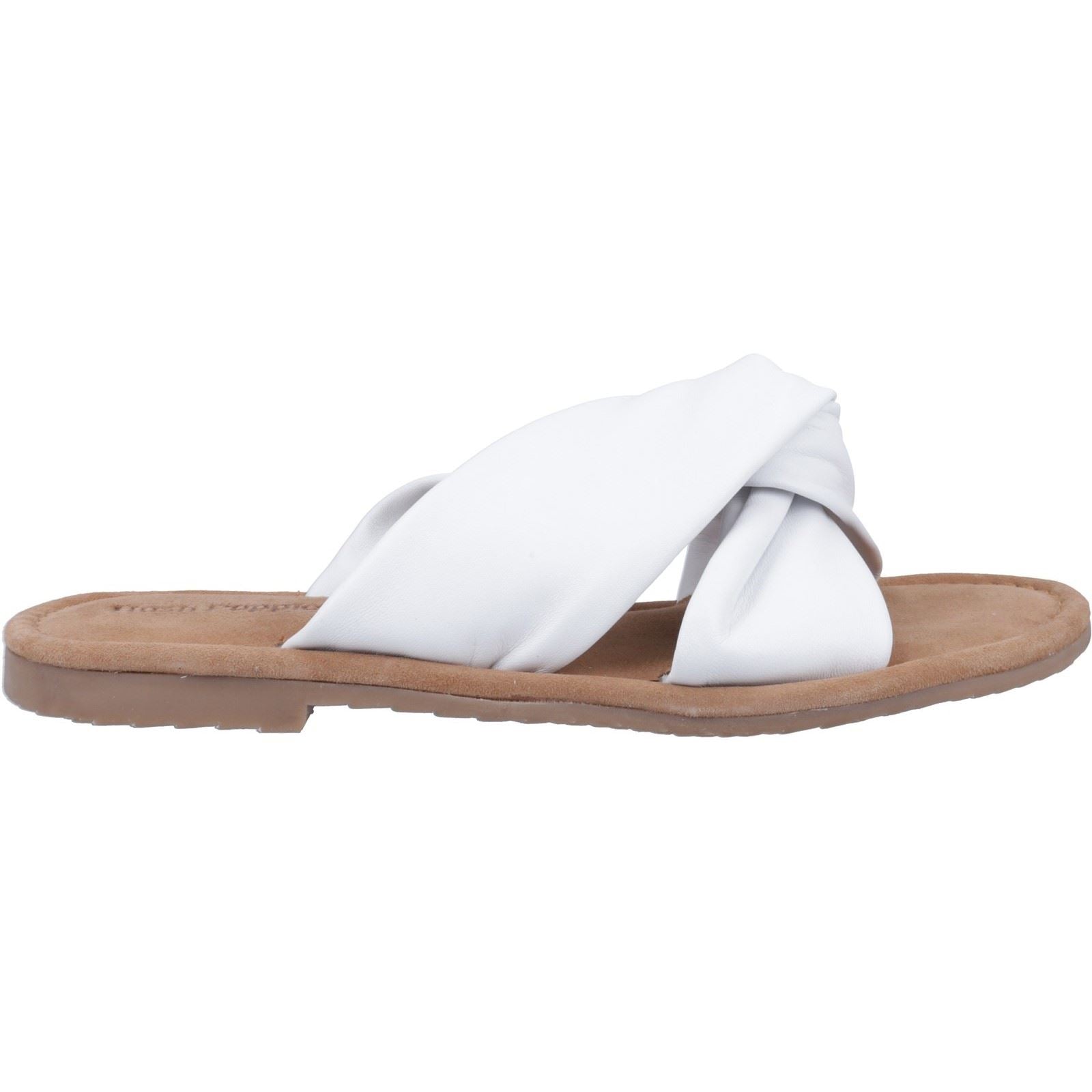 Hush Puppies Amy Wide Fit Leather Women's White Sandals