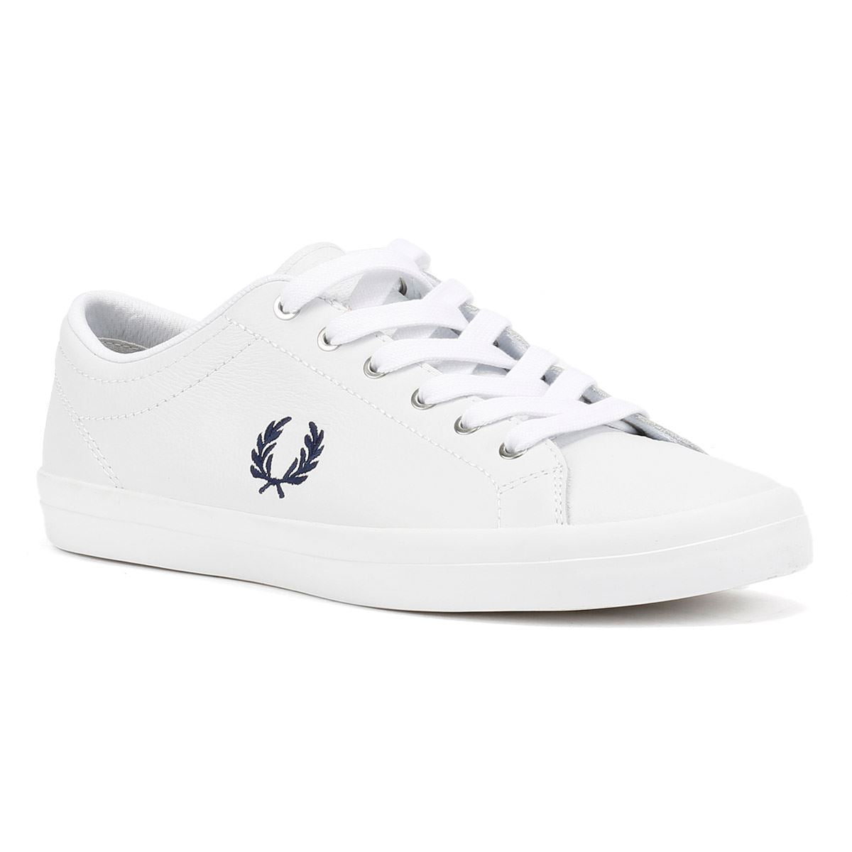 Fred Perry Baseline Leather Men's White/Navy Trainers