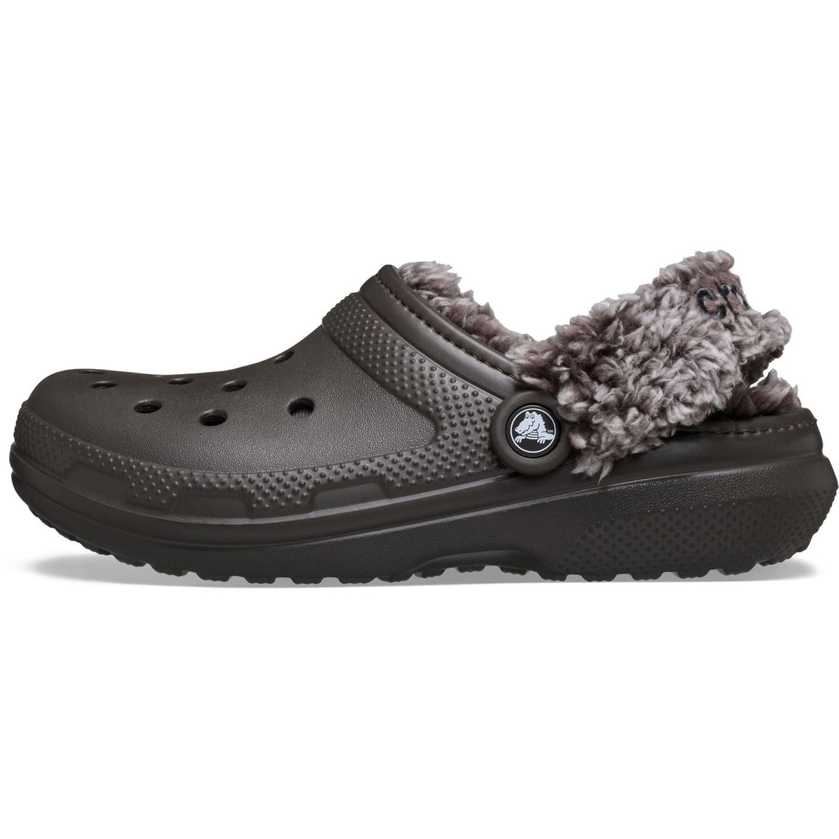 Crocs Classic Fleece Lined Polyester Blend Men's Dark Cocoa Clogs