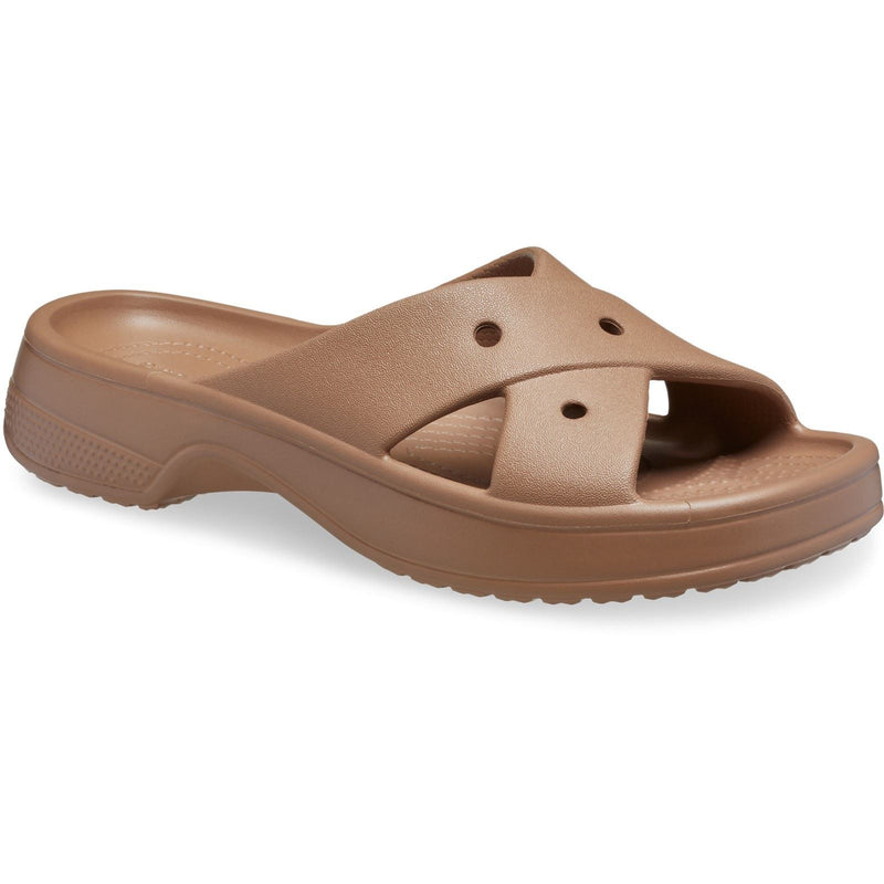 Crocs Classic Cross Strap Synthetic Women's Milk Chocolate Sandals