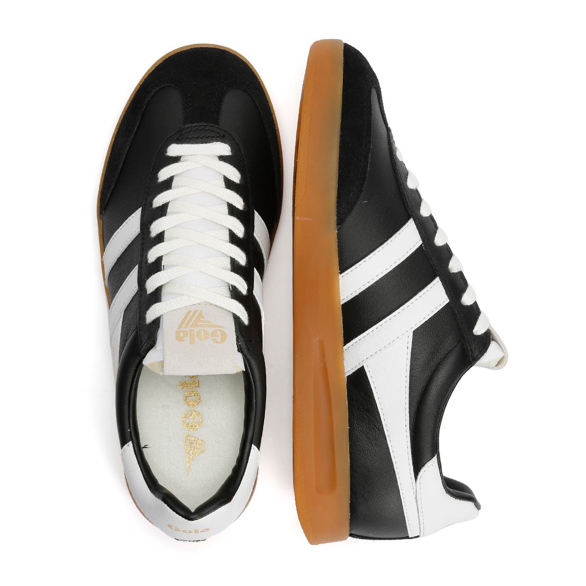 Gola Cyclone Leather Women's Black/White/Gum Trainers