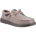 HEYDUDE Wally Stretch Mesh Synthetic Men's Deep Taupe/Mole Brown Moccasins Shoes