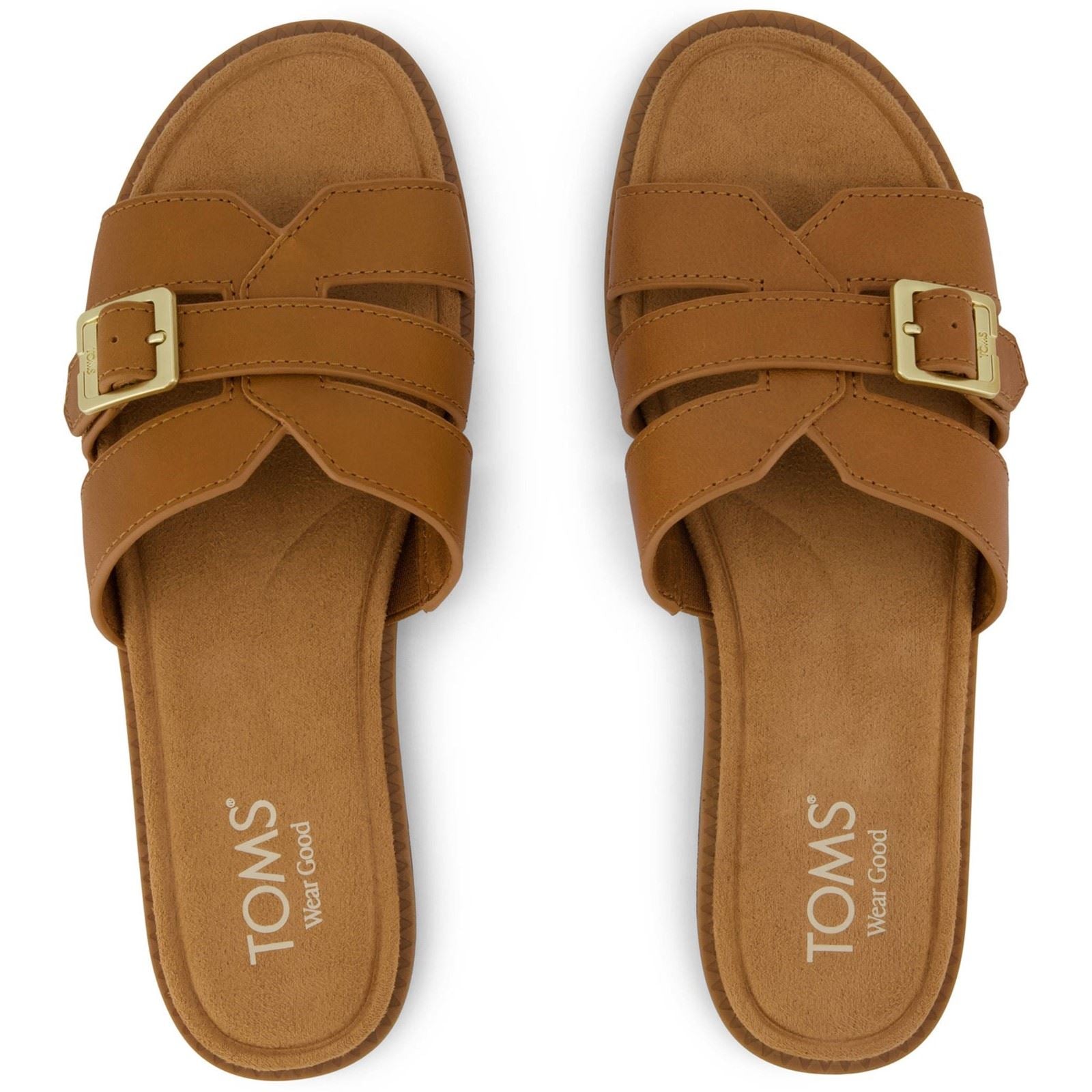 TOMS Sol Leather Women's Brown Sugar Sandals