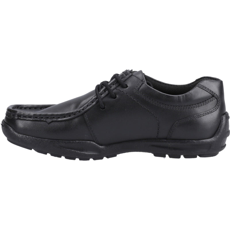 Hush Puppies Mackenzie Leather Boys's Black Lace-Up Shoes