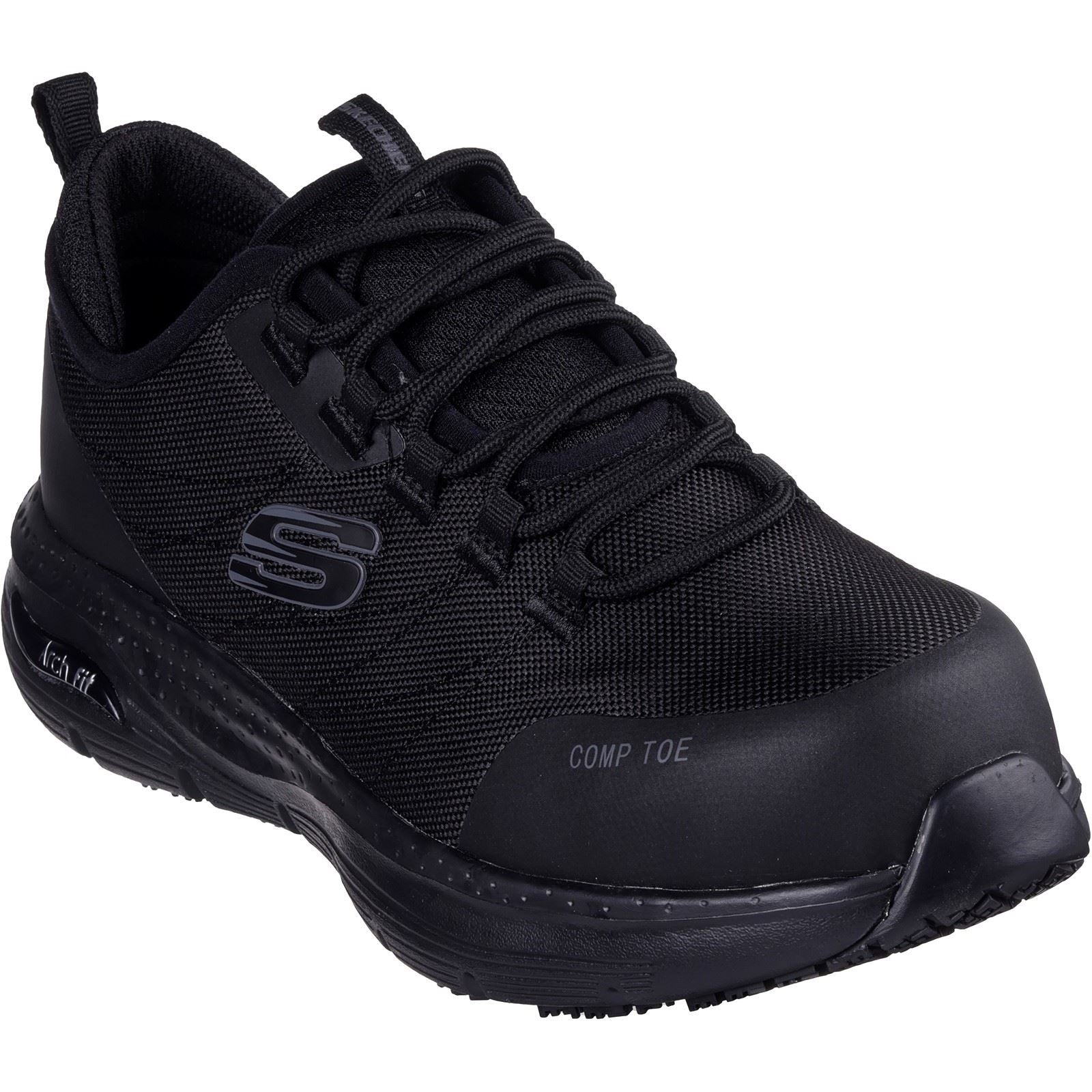 Skechers Workwear Arch Fit SR Ebinal Textile Women's Black Safety Trainers