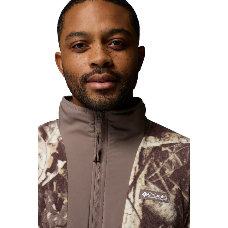 Columbia Sequoia Grove Printed Full Zip Men's Brown Fleece Jacket