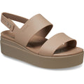 Crocs Brooklyn Low Wedge Synthetic Women's Latte/Mushroom Sandals
