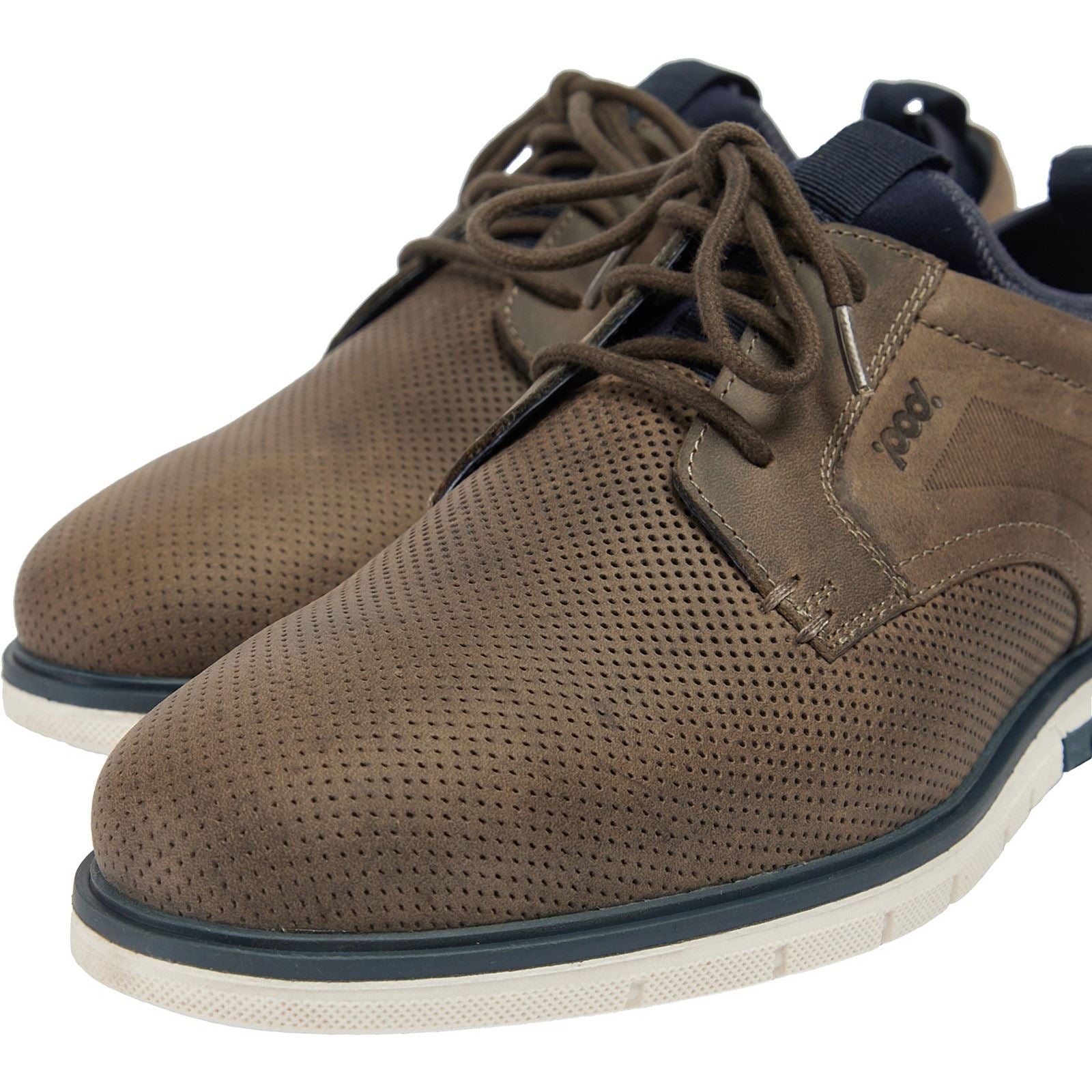 Pod Murphy Leather Men's Grey Lace-Up Shoes