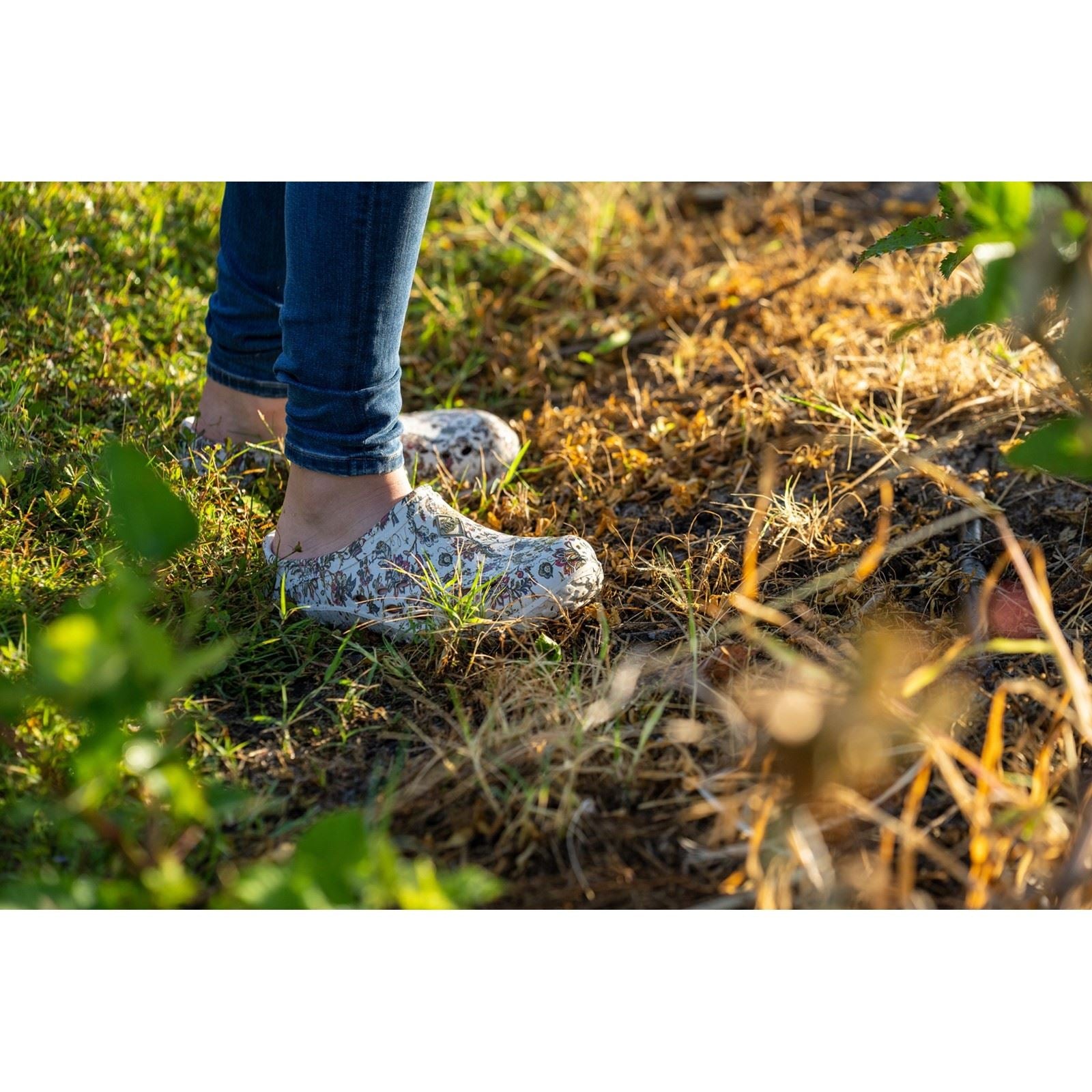 Muck Boots Muckster Lite Synthetic Light Grey/Floral Print Clogs