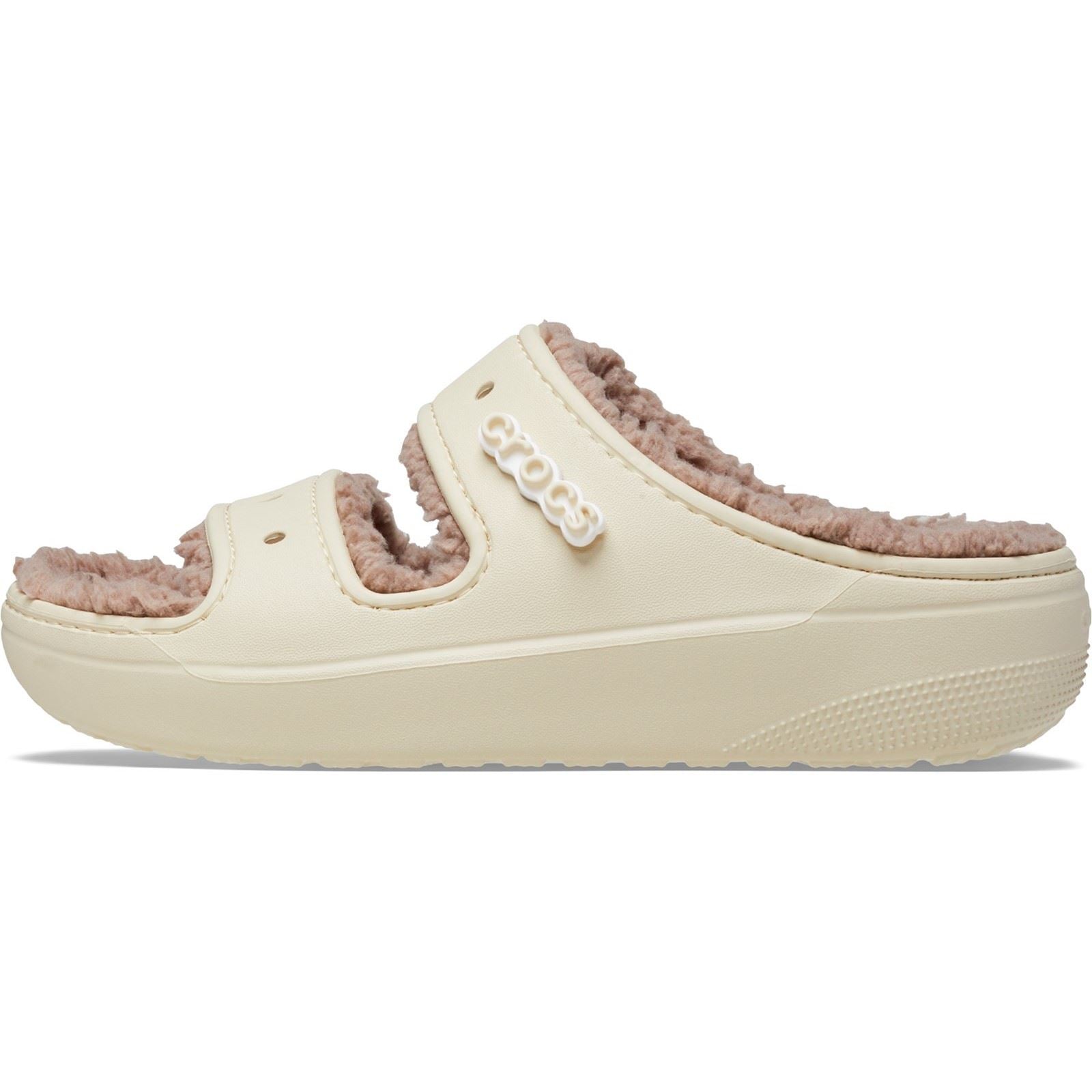Crocs Classic Cozzzy Synthetic Women's Bone Sandals
