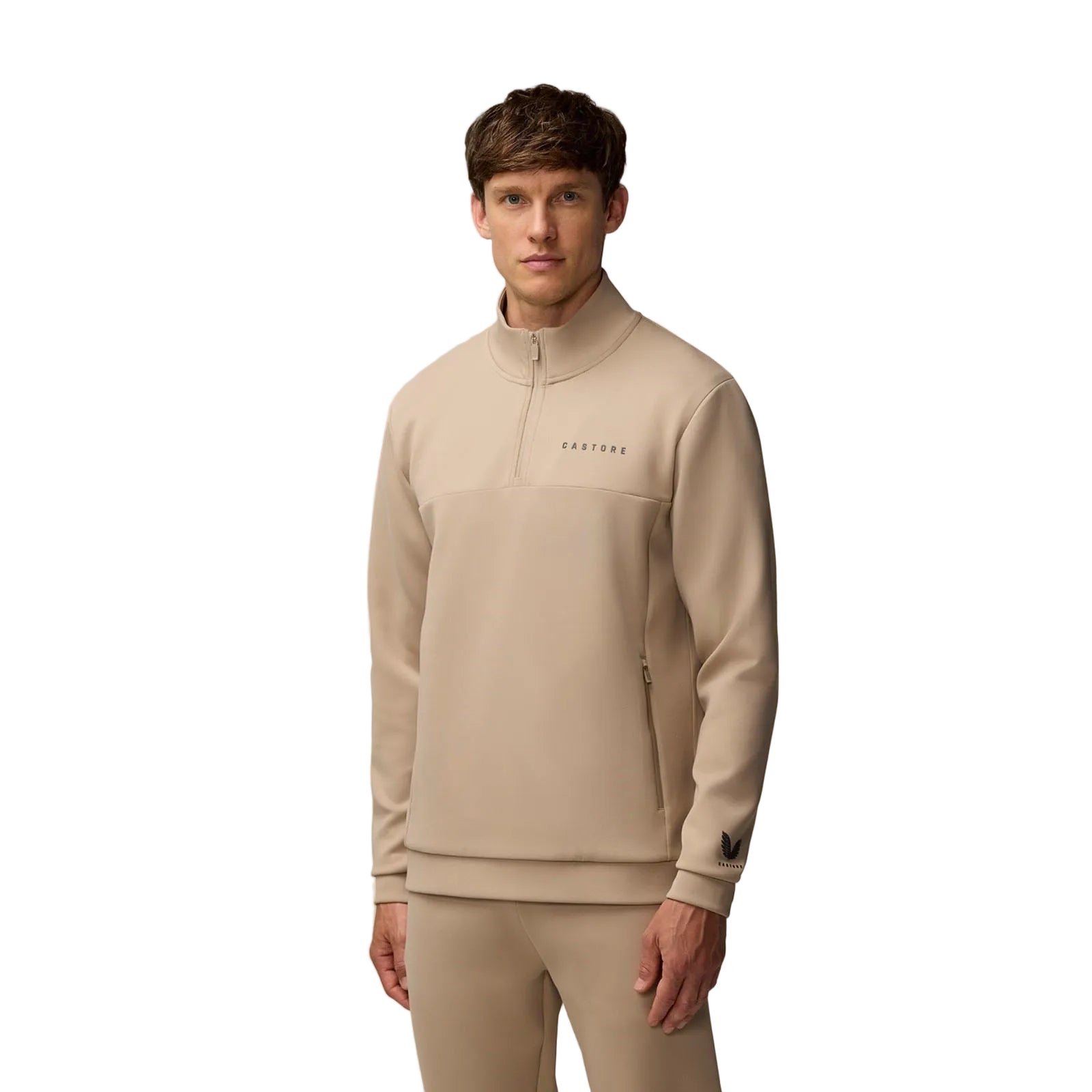 Castore Scuba 1/4 Zip Polyester Men's Brown Sweatshirt