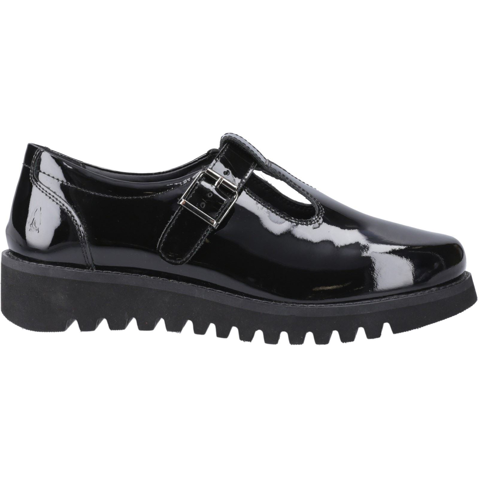 Hush Puppies Florrie T-Bar Leather Girls's Black Shoes