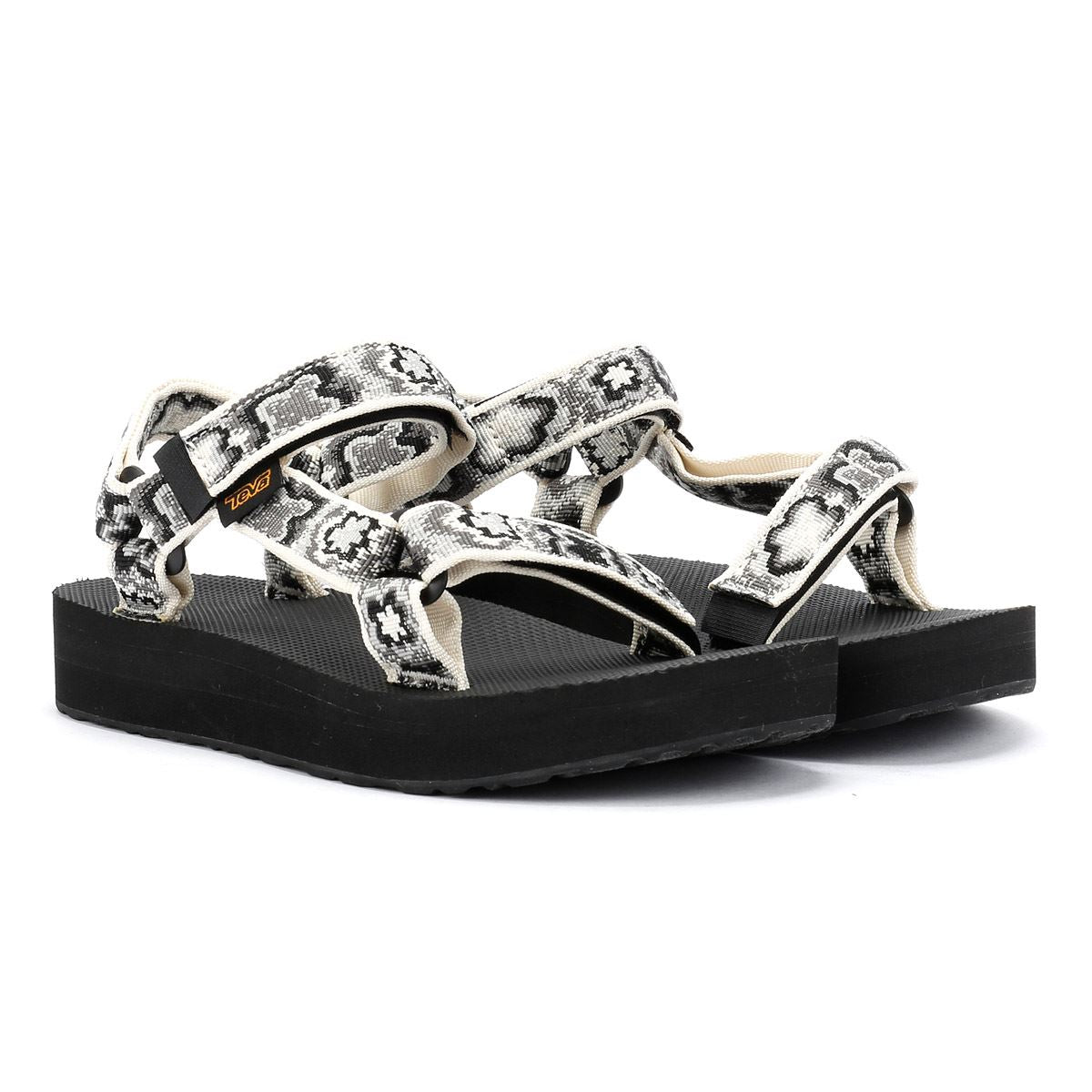 Teva Midform Universal Women's Black/White Floral Sandals