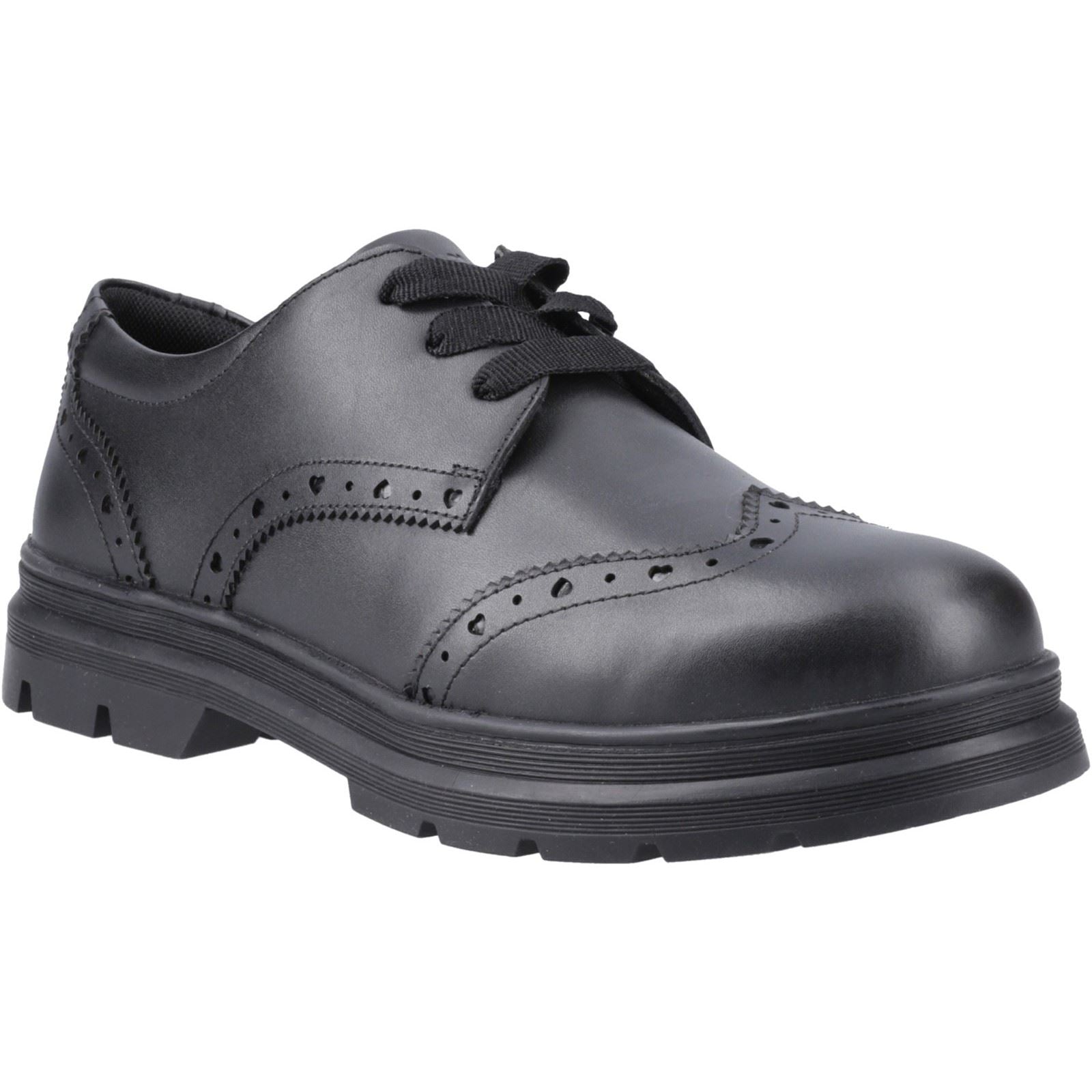 Pod Fiona Leather Girls's Black Brogues