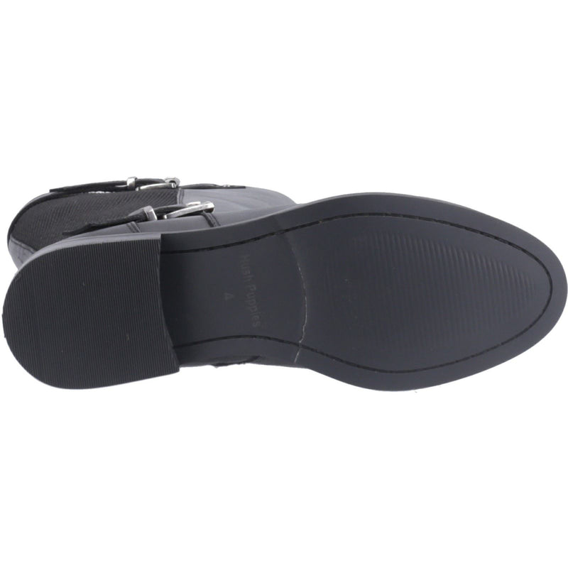 Hush Puppies Daphne Leather Women's Black Boots