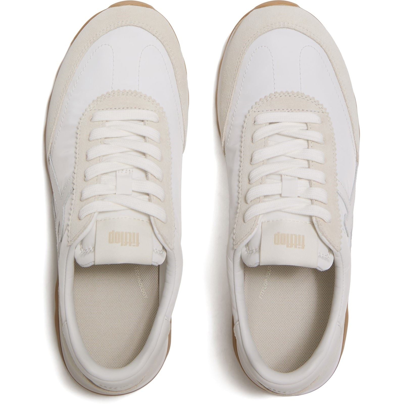 Fitflop Retro-Q FF Nylon Women's Urban White Mix Trainers