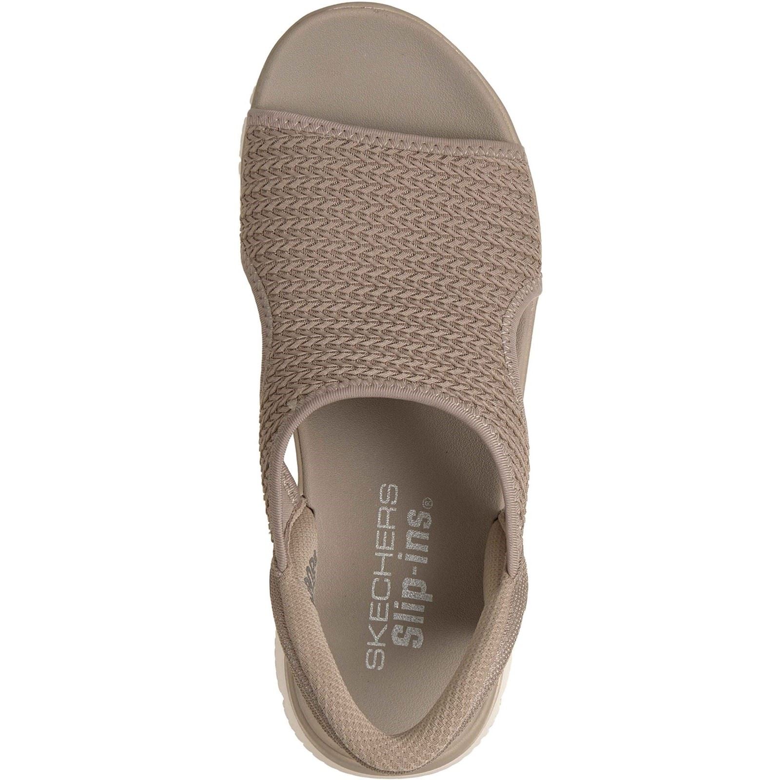 Skechers Summits Sweetly Evolved Textile Women's Taupe Standard Sandals