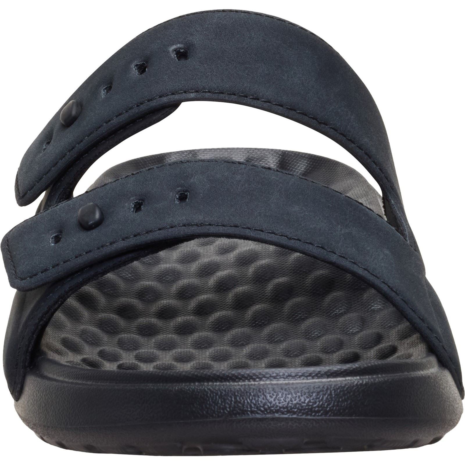 HEYDUDE Wave 2 Strap Polyurethane Men's Black/Black Sandals