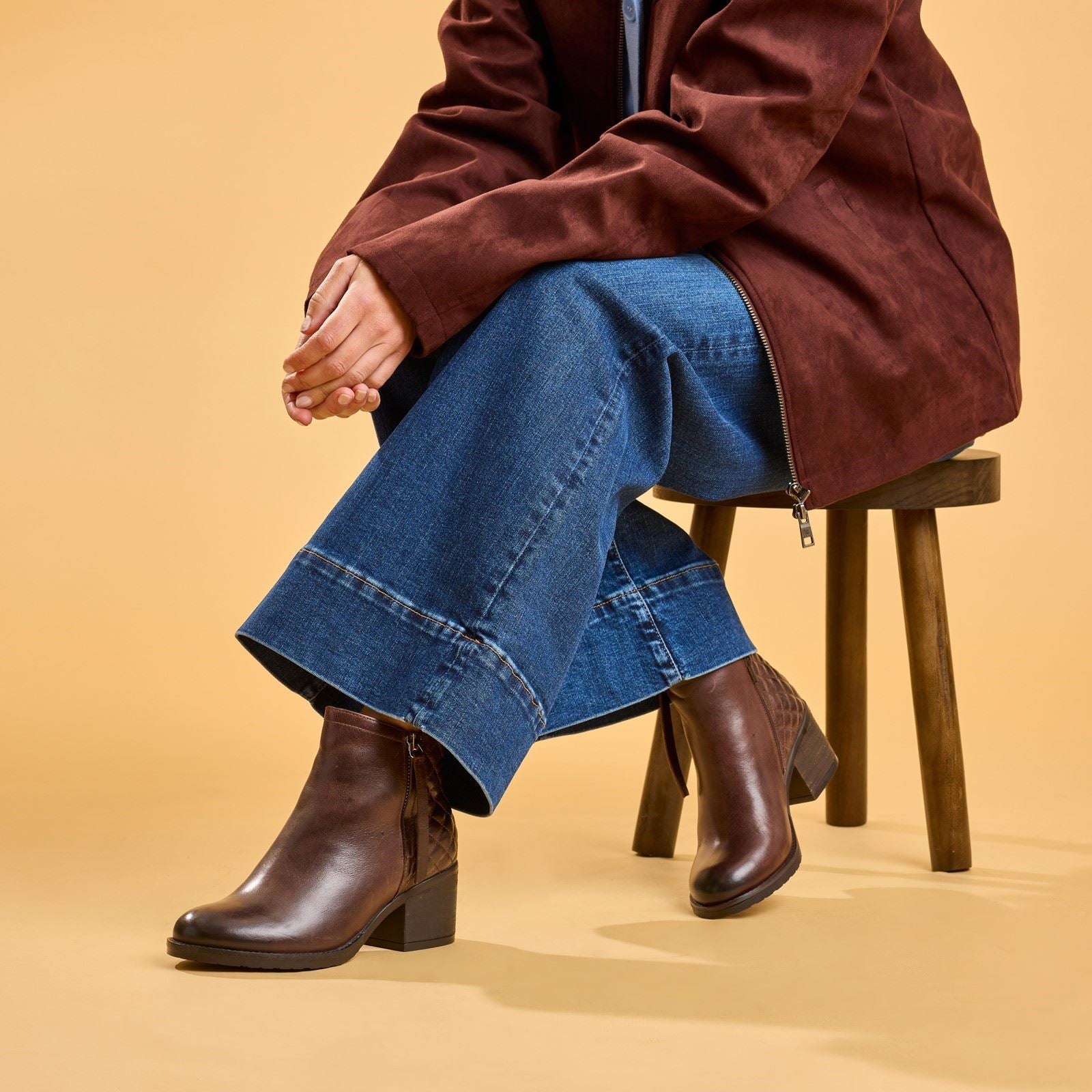 Hush Puppies Halia Leather Women's BROWN Boots