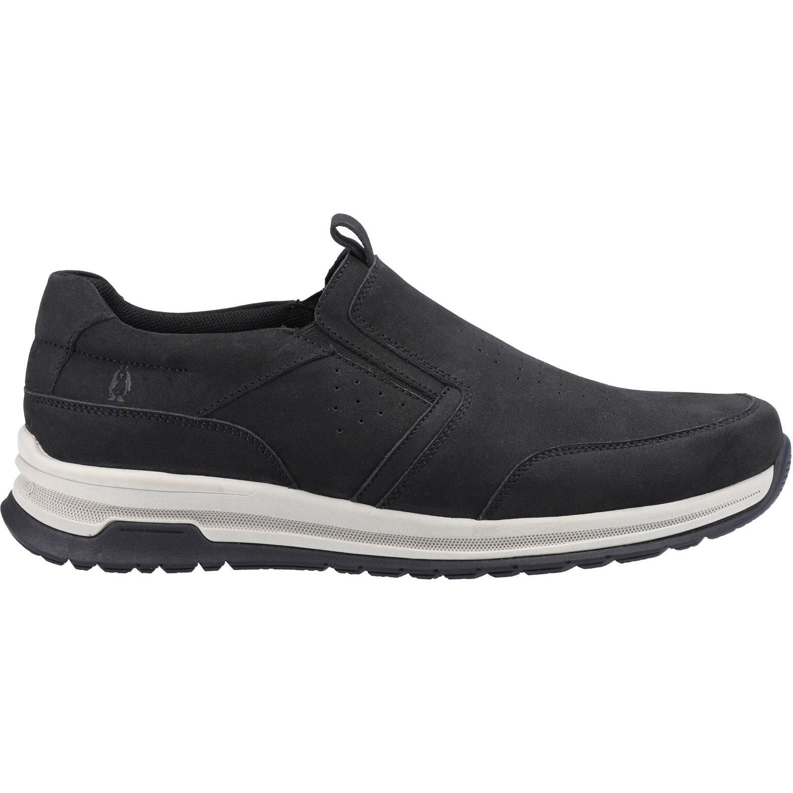 Hush Puppies Cole Leather Men's Black Nubuck Loafers