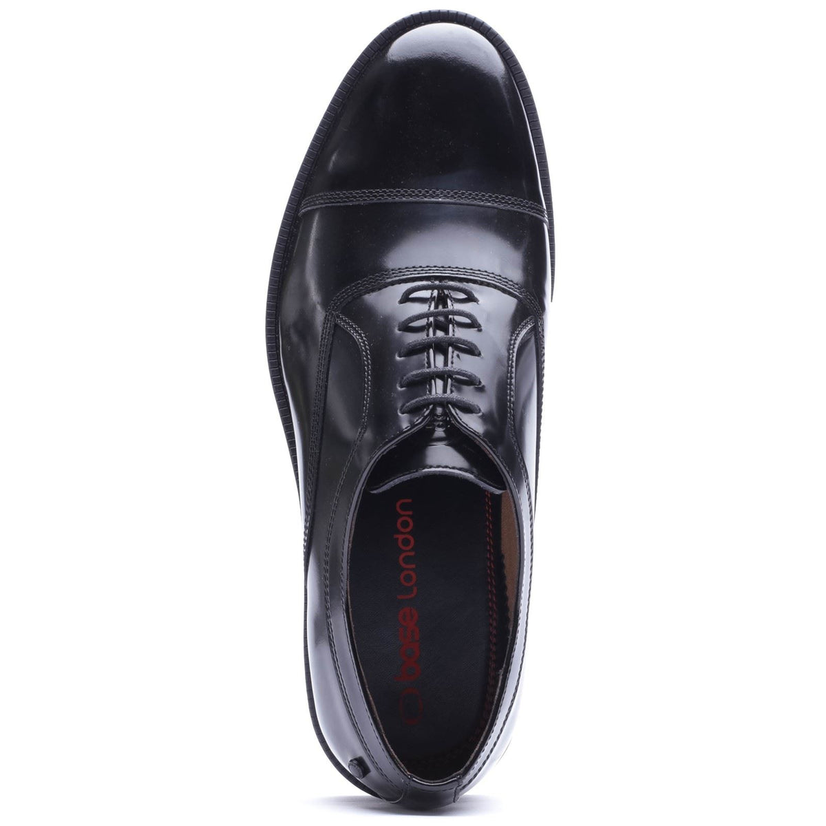 Base London Roma Leather Men's Black Oxford Shoes