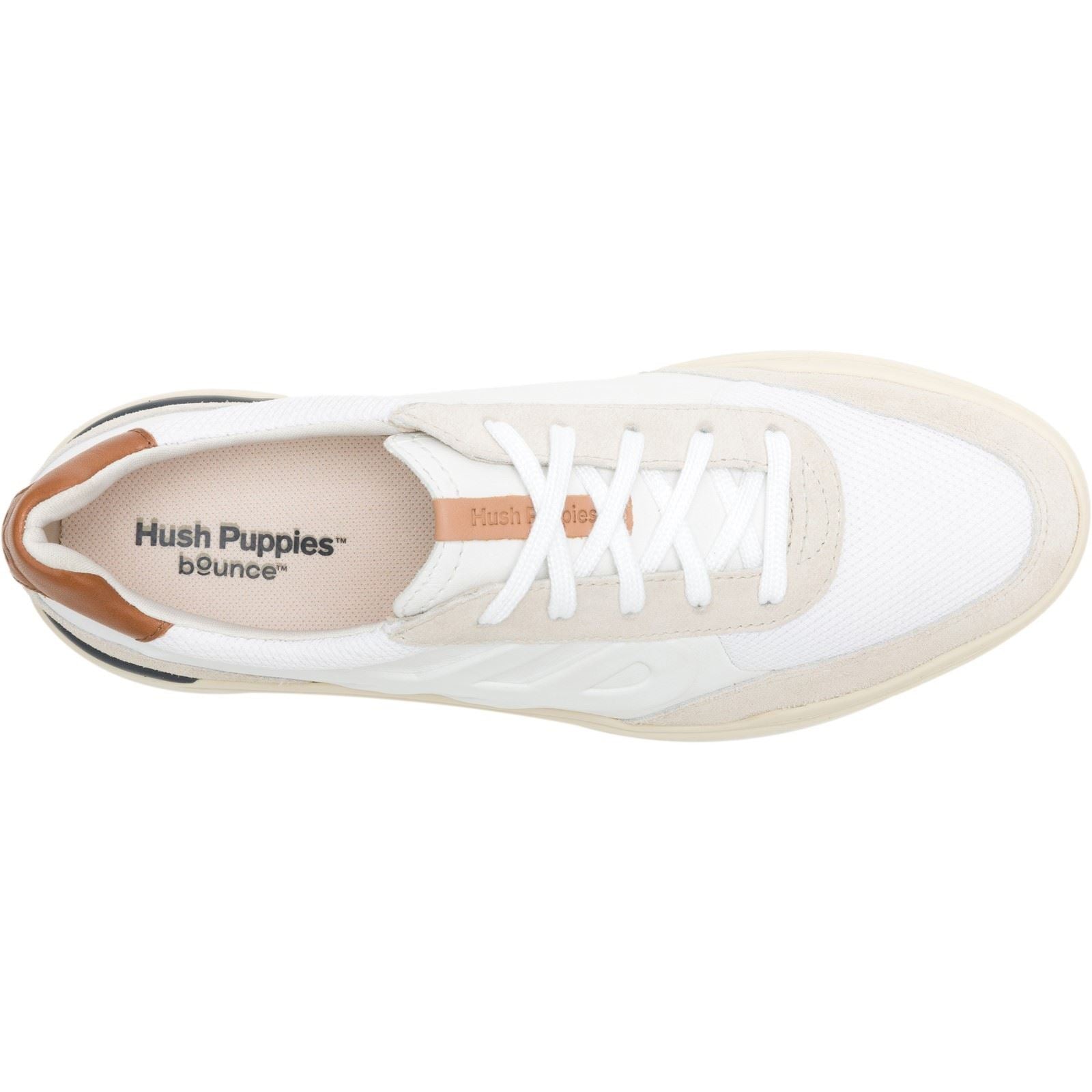 Hush Puppies Wes HP Sneaker Suede Men's White Trainers