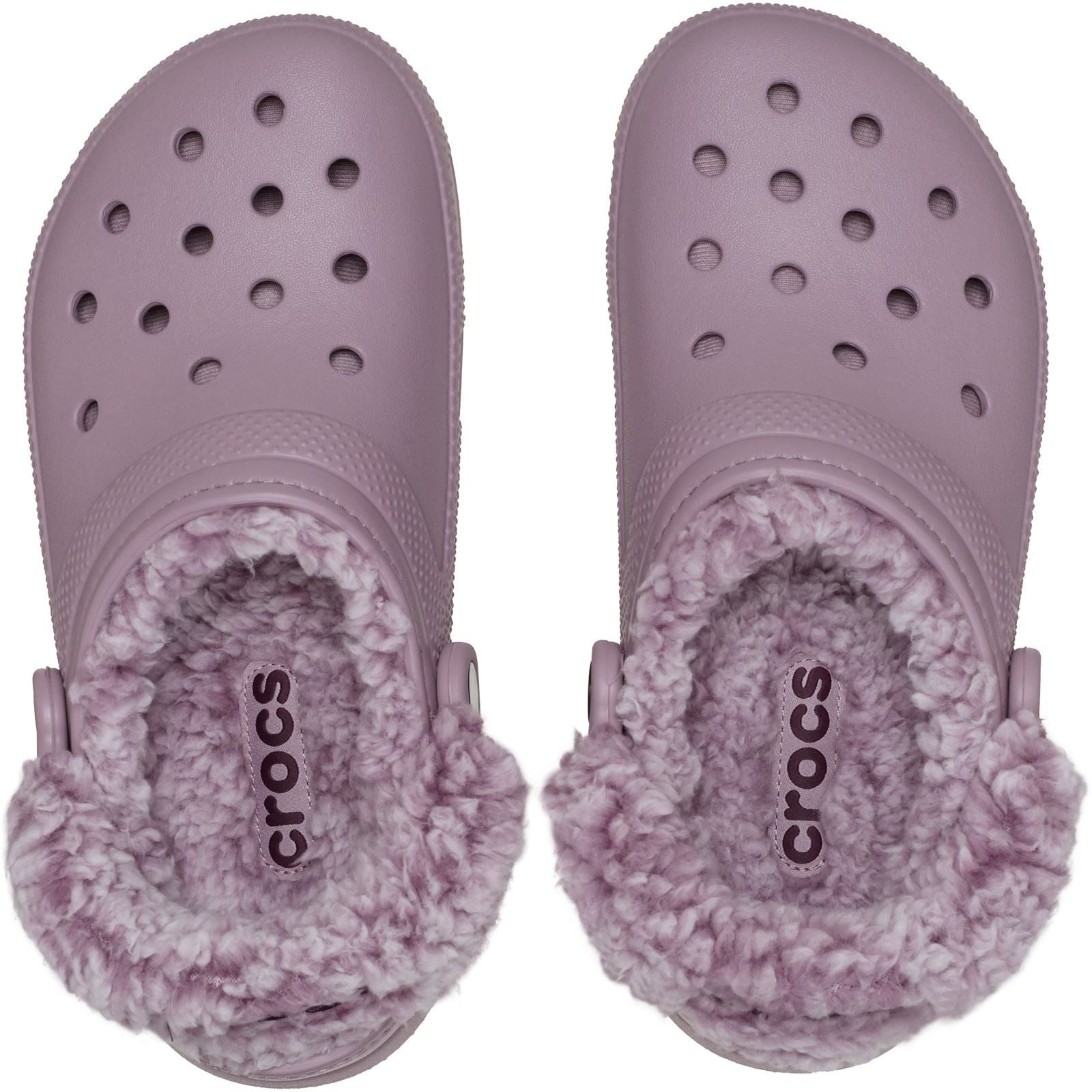 Crocs Classic Fleece Lined Polyester Blend Women's Dusty Lilac Clogs