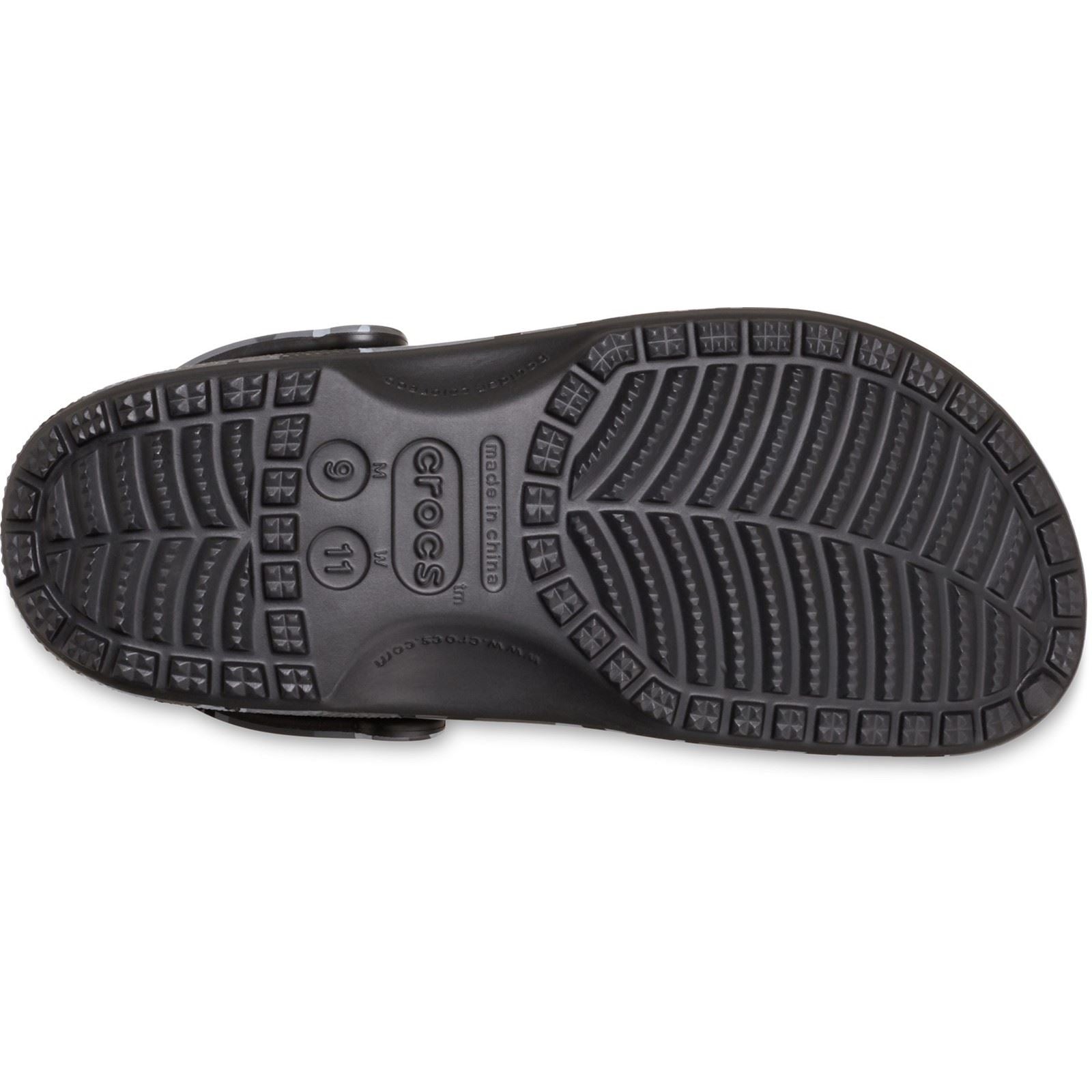 Crocs Classic Camouflage Clog Thermoplastic Men's Black/Slate Grey Clogs