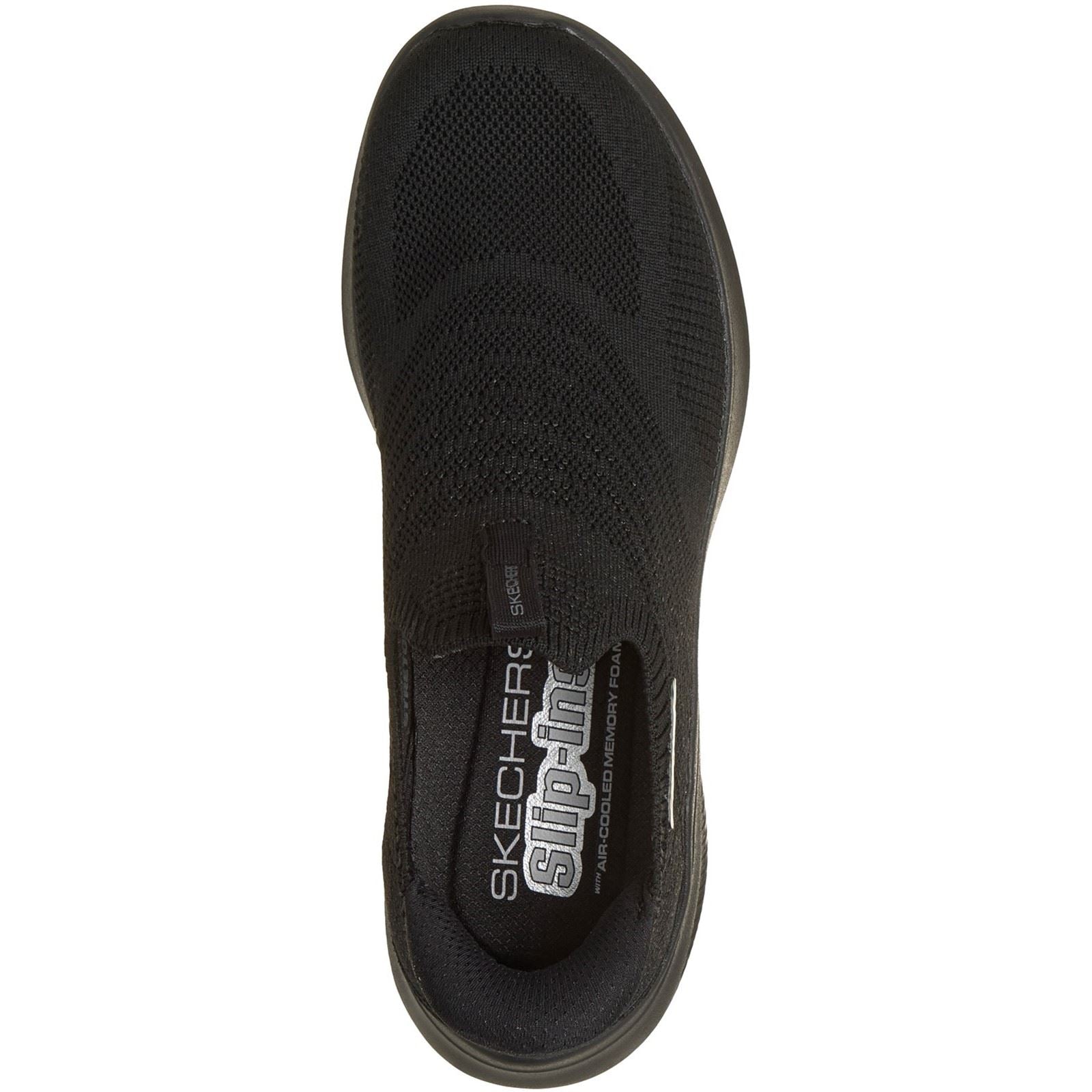 Skechers Ultra Flex 4.0 Pure Dream Textile Women's Black Knit/Trim Trainers
