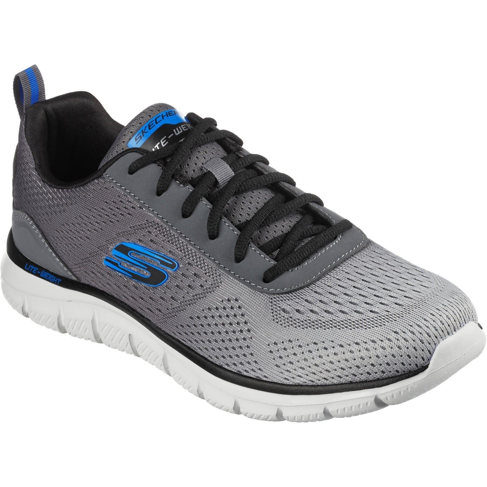 Skechers Track - Ripkent Textile Men's Charcoal Trainers