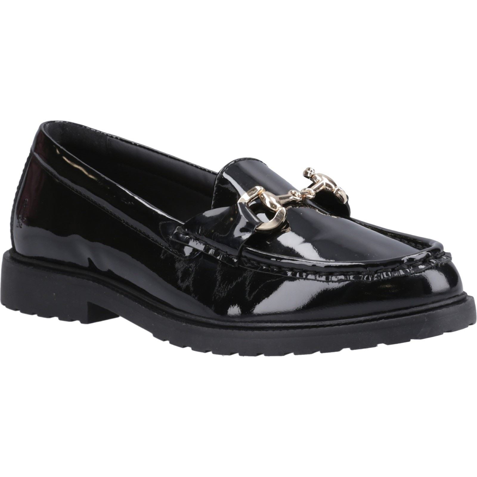 Hush Puppies Verity Patent Snaffle Leather Women's Black Loafers