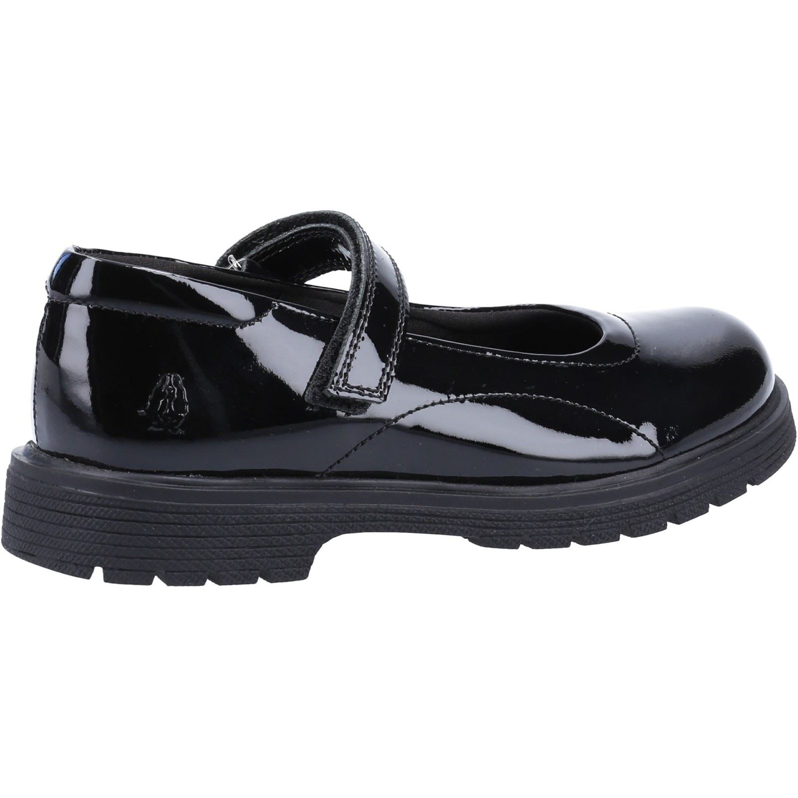 Hush Puppies Tally Junior Girls Black Patent Leather Shoes