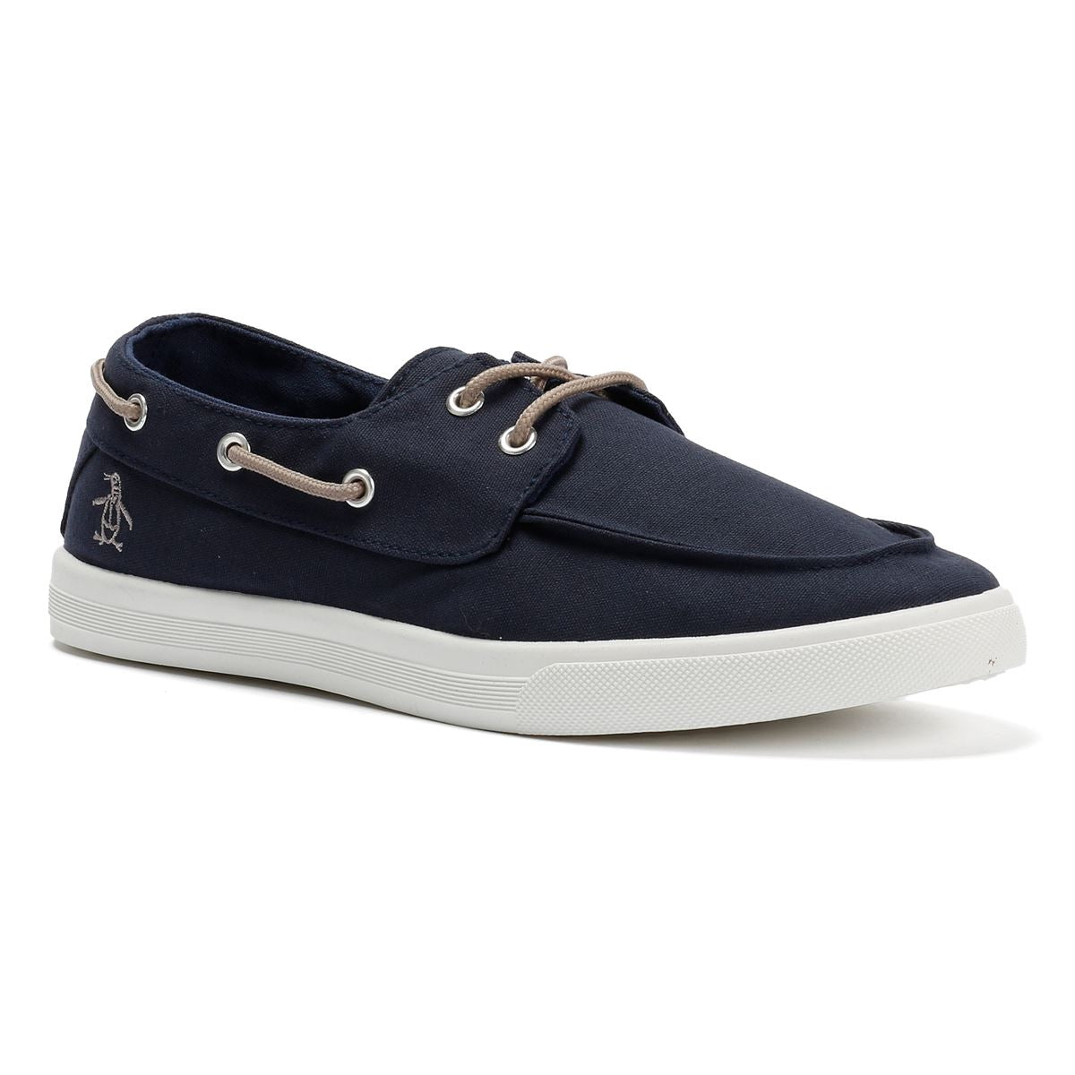 Penguin Sailor Canvas Men's Navy Lace-Up Shoes