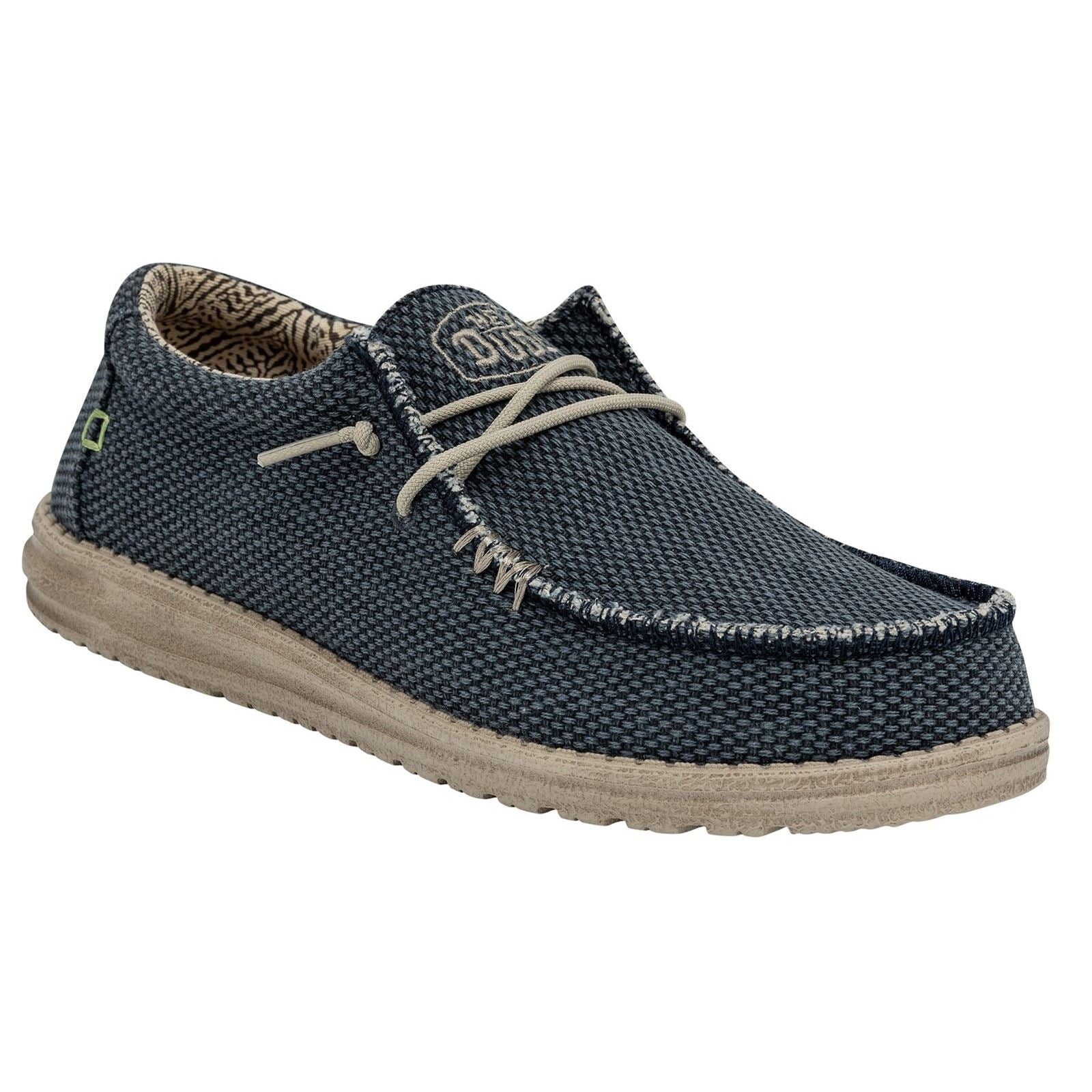 HEYDUDE Wally Braided Polyester Men's Blue Night Loafers