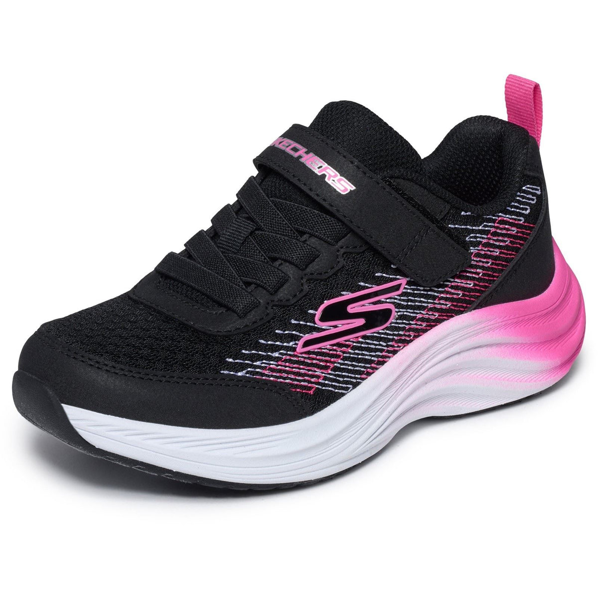 Skechers Elite Sport Pulse Girl's Black/Hot Pink Trainers