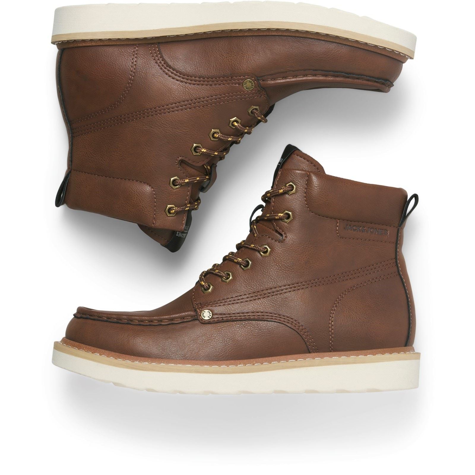 Jack & Jones Archway Moc Polyurethane Men's Cognac Ankle Boots