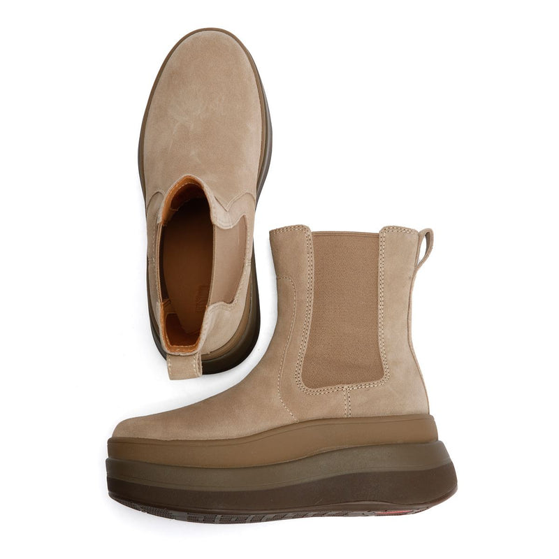 FitFlop F-Mode Suede Women's Taupe Boots