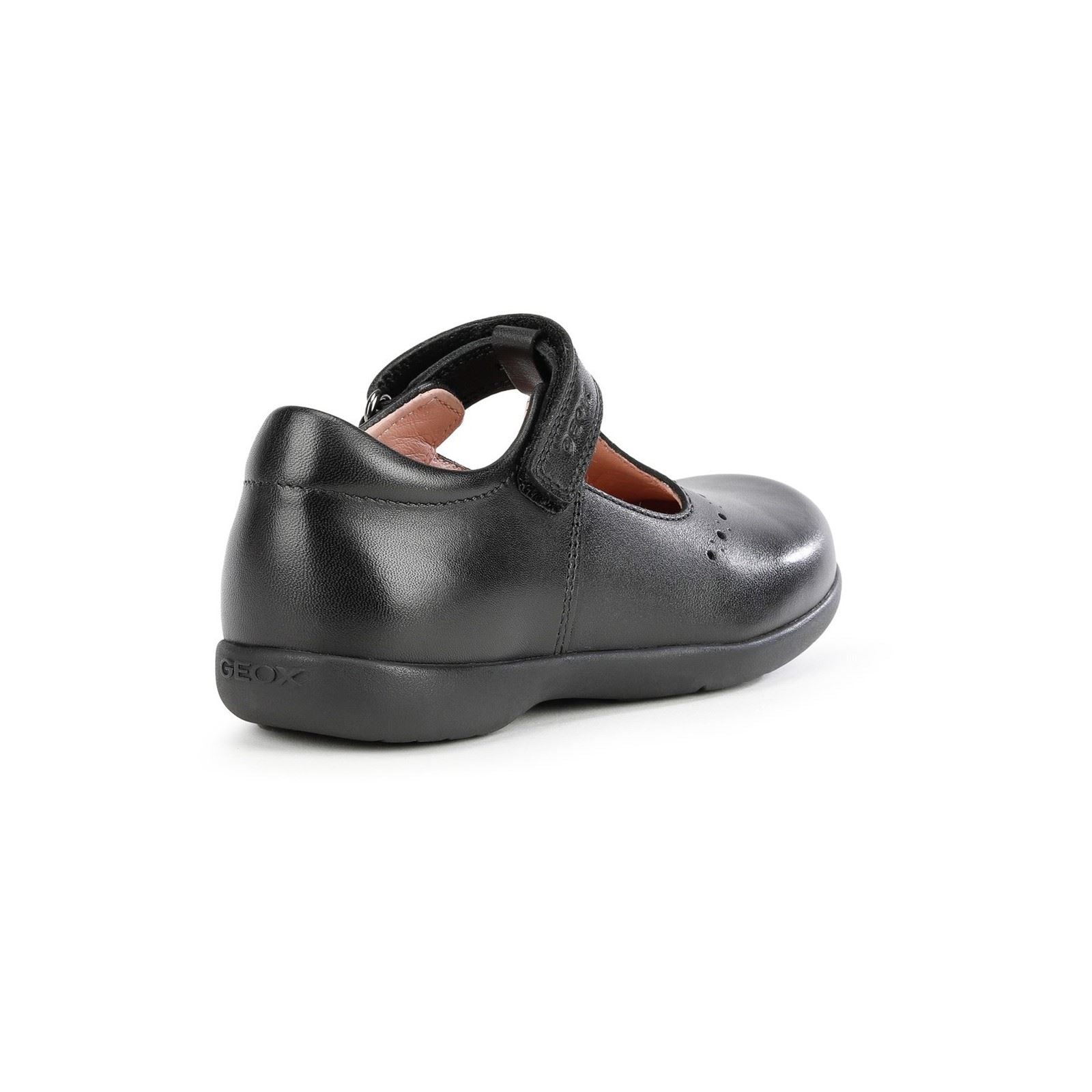 Geox Naimara Leather Girl's Black Shoes