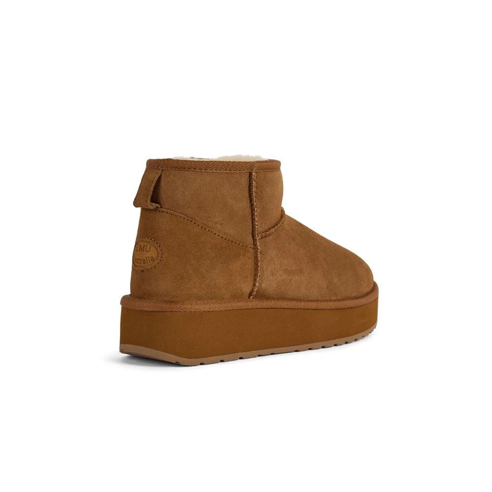 Emu Australia Stinger Micro Flatform 2.0 Sheepskin Women's Chocolate Boots