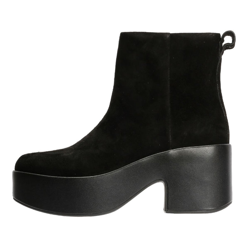 FitFlop Platfforms Heeled Suede Women's Black Ankle Boots