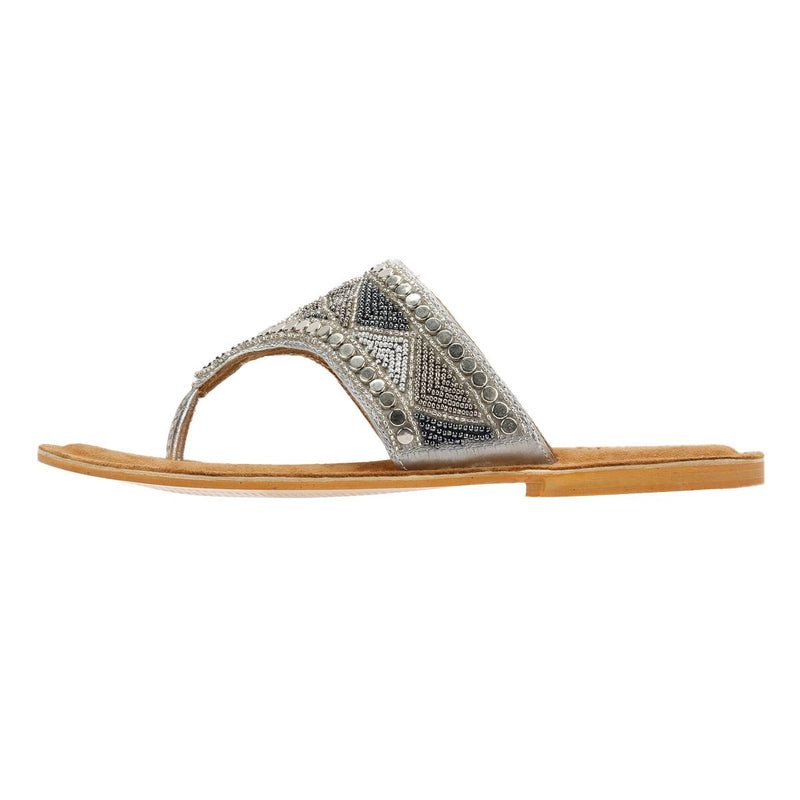 Tower London Toepost Women's Silver Sandals