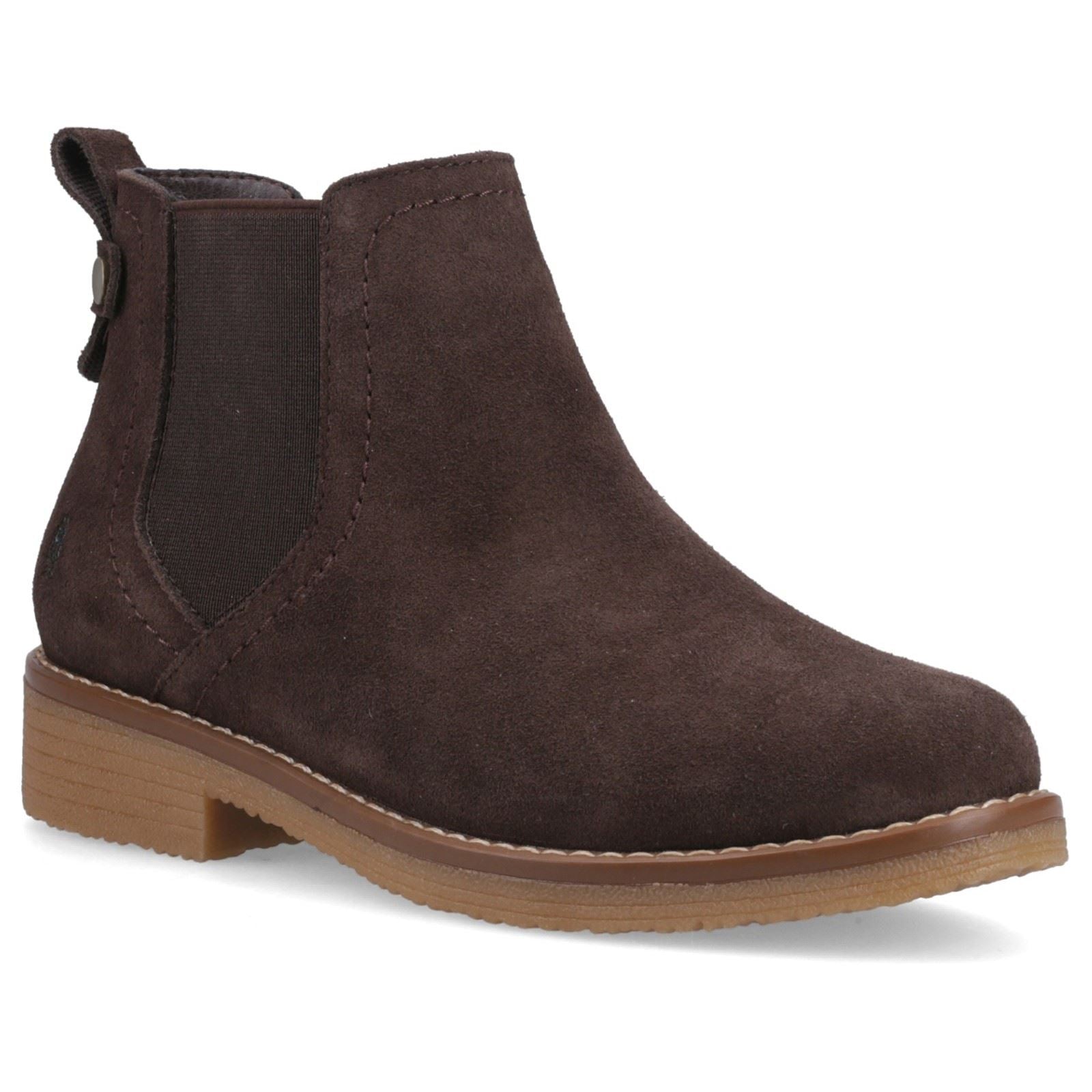 Hush Puppies Maddy Suede Women's Chocolate Wide Fit Boots