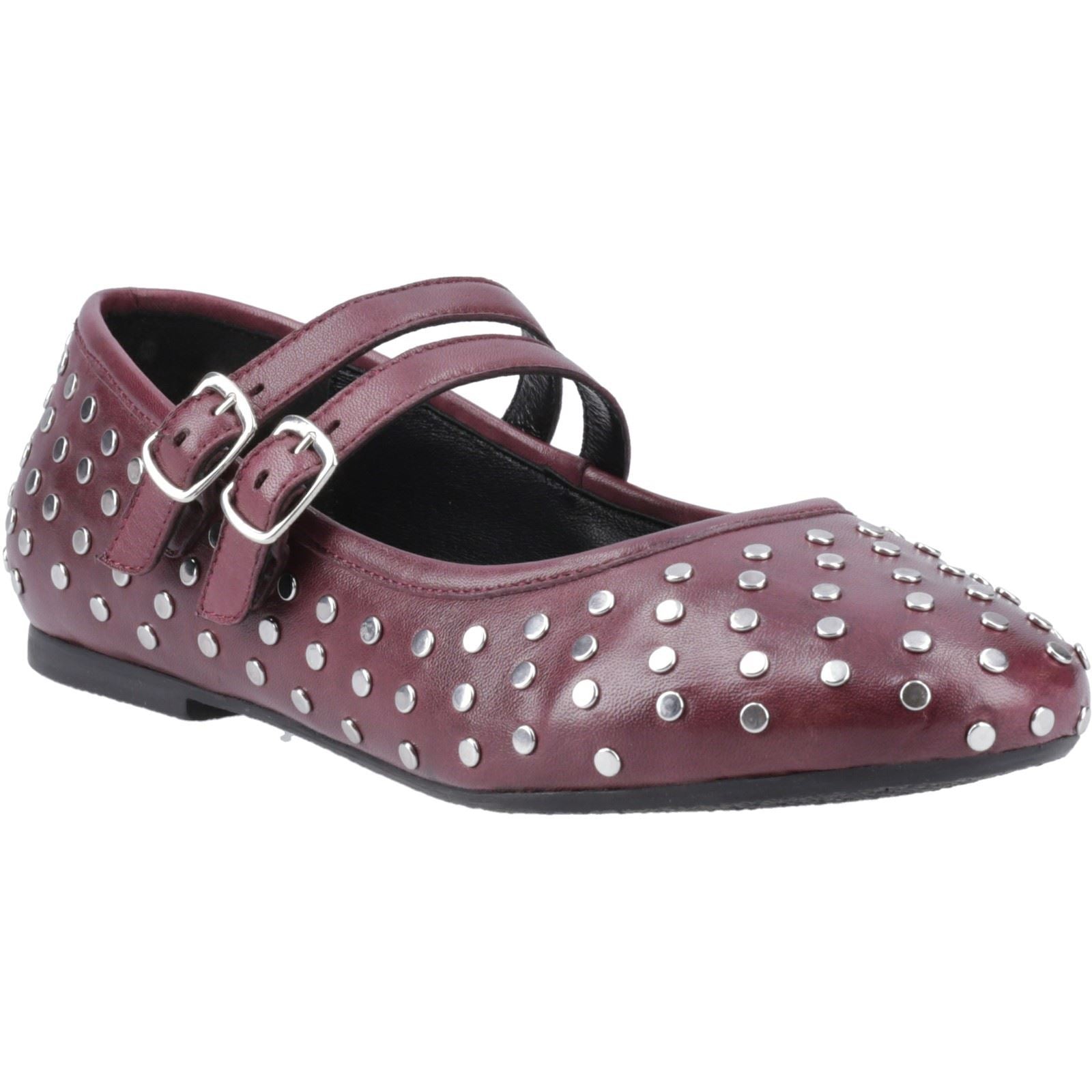 Hush Puppies Nixie Leather Women's Plum Shoes