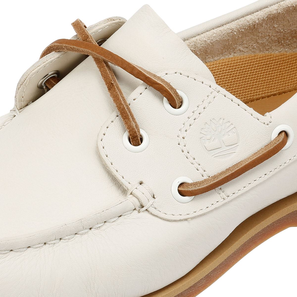Timberland Classic 2 Eye Leather Women's Natural Boat Shoes
